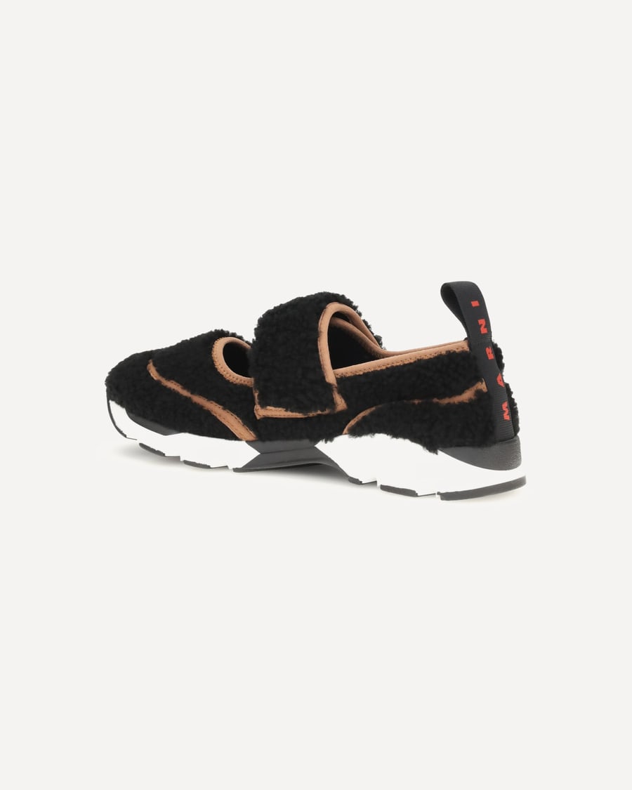 Marni Mary Jane shearling Sneakers, view 5