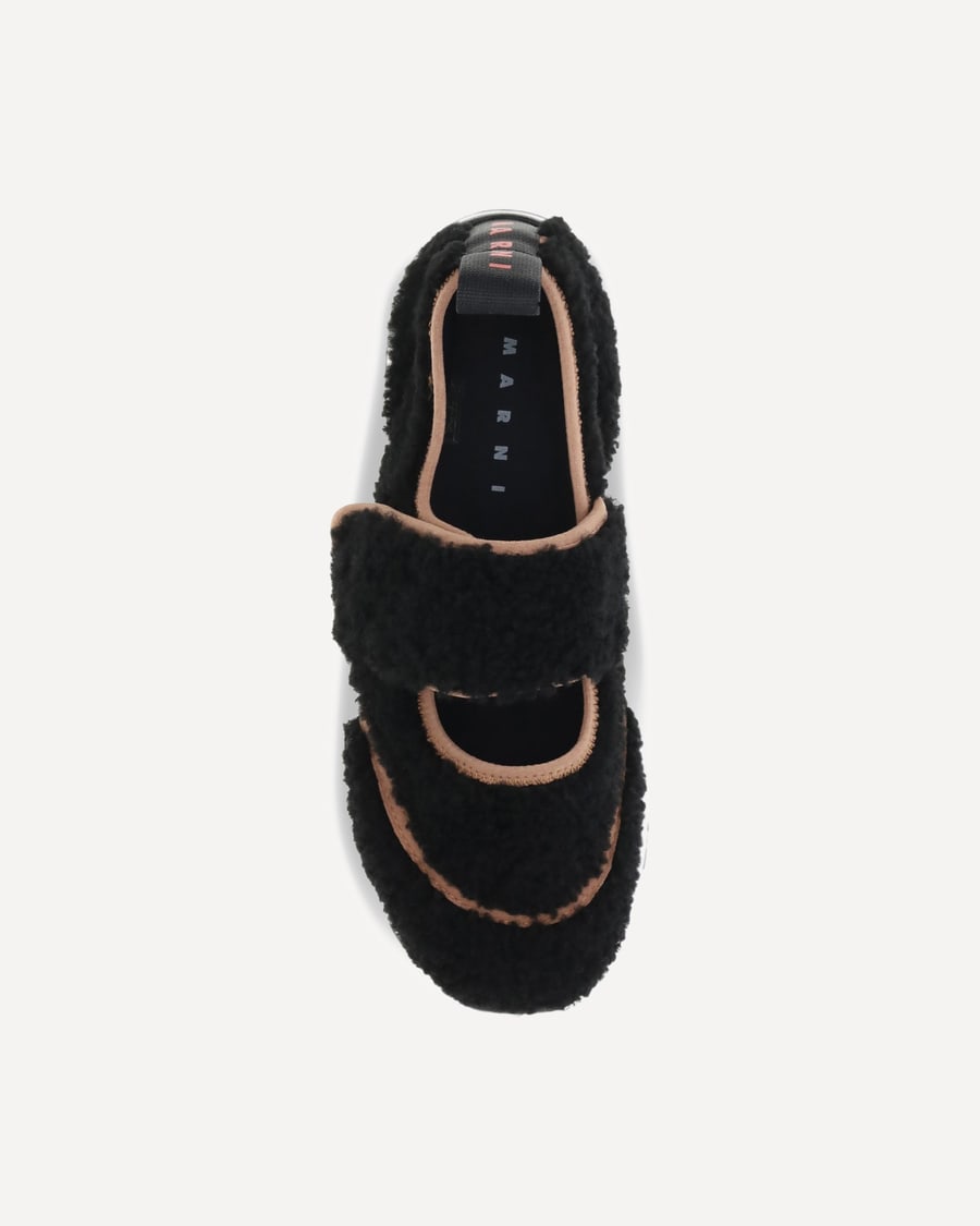 Marni Mary Jane shearling Sneakers, view 6