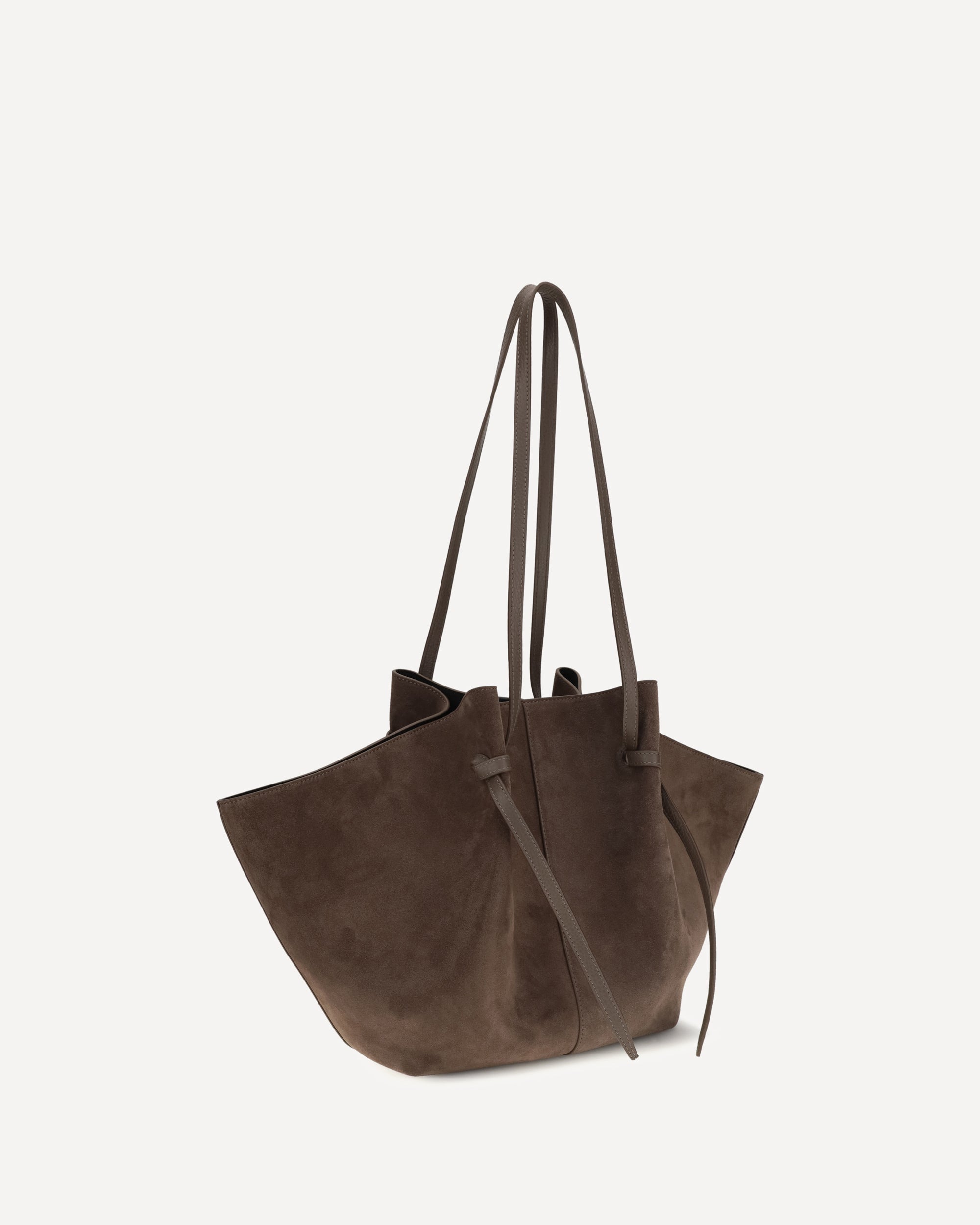 YUZEFI Mochi large suede Shoulder Bag, view 2