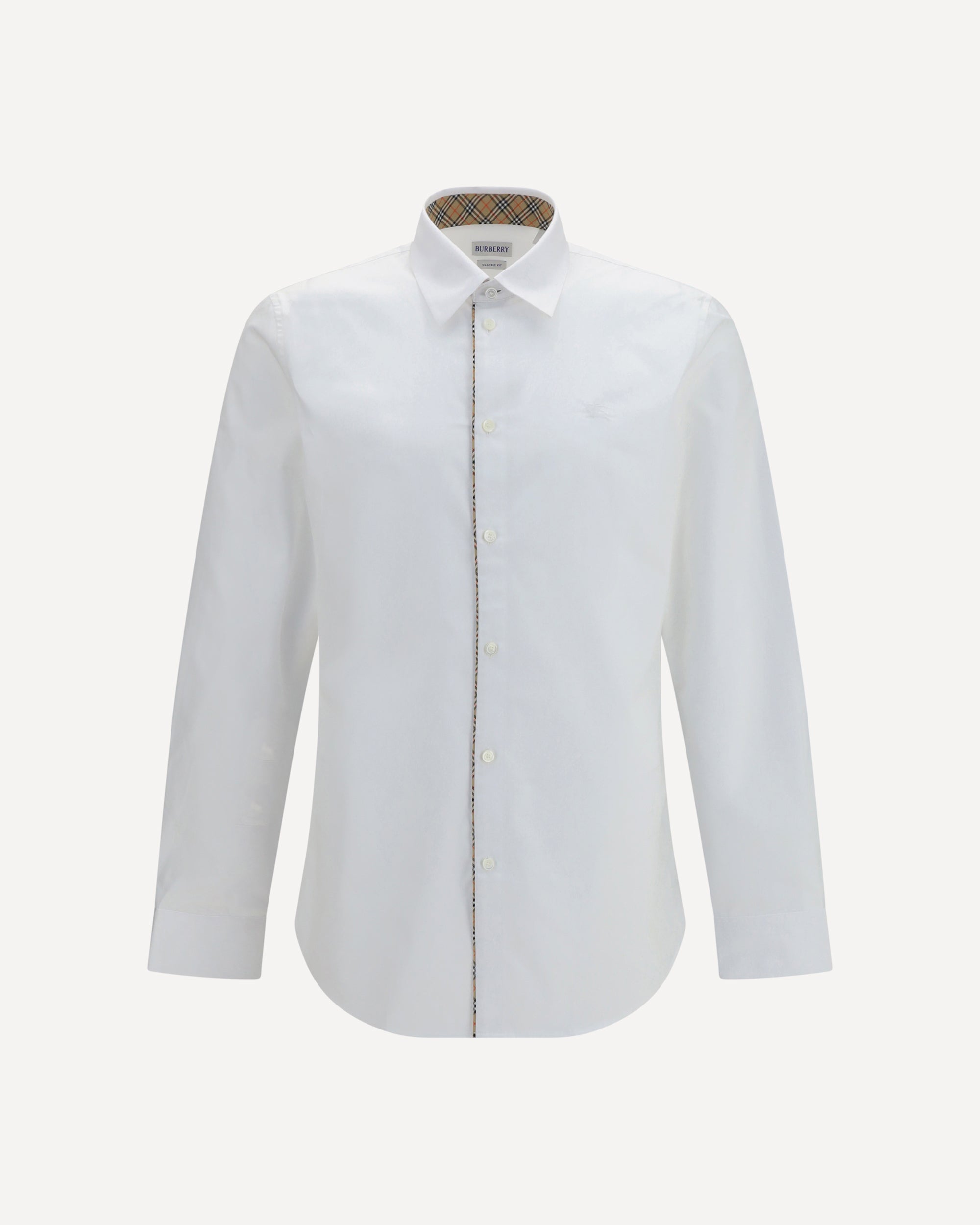 Burberry Cotton Shirt with Check trims