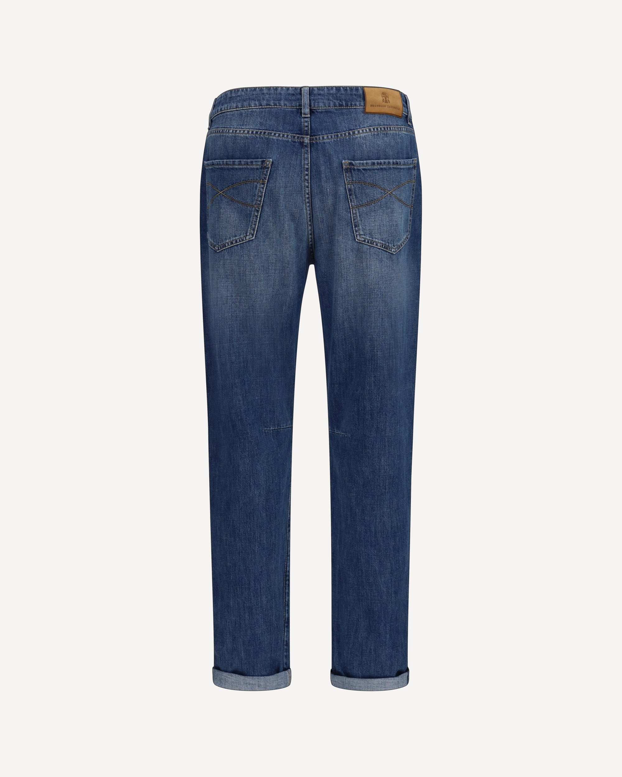 Brunello Cucinelli Straight five-pocket Jeans in cotton, view 2