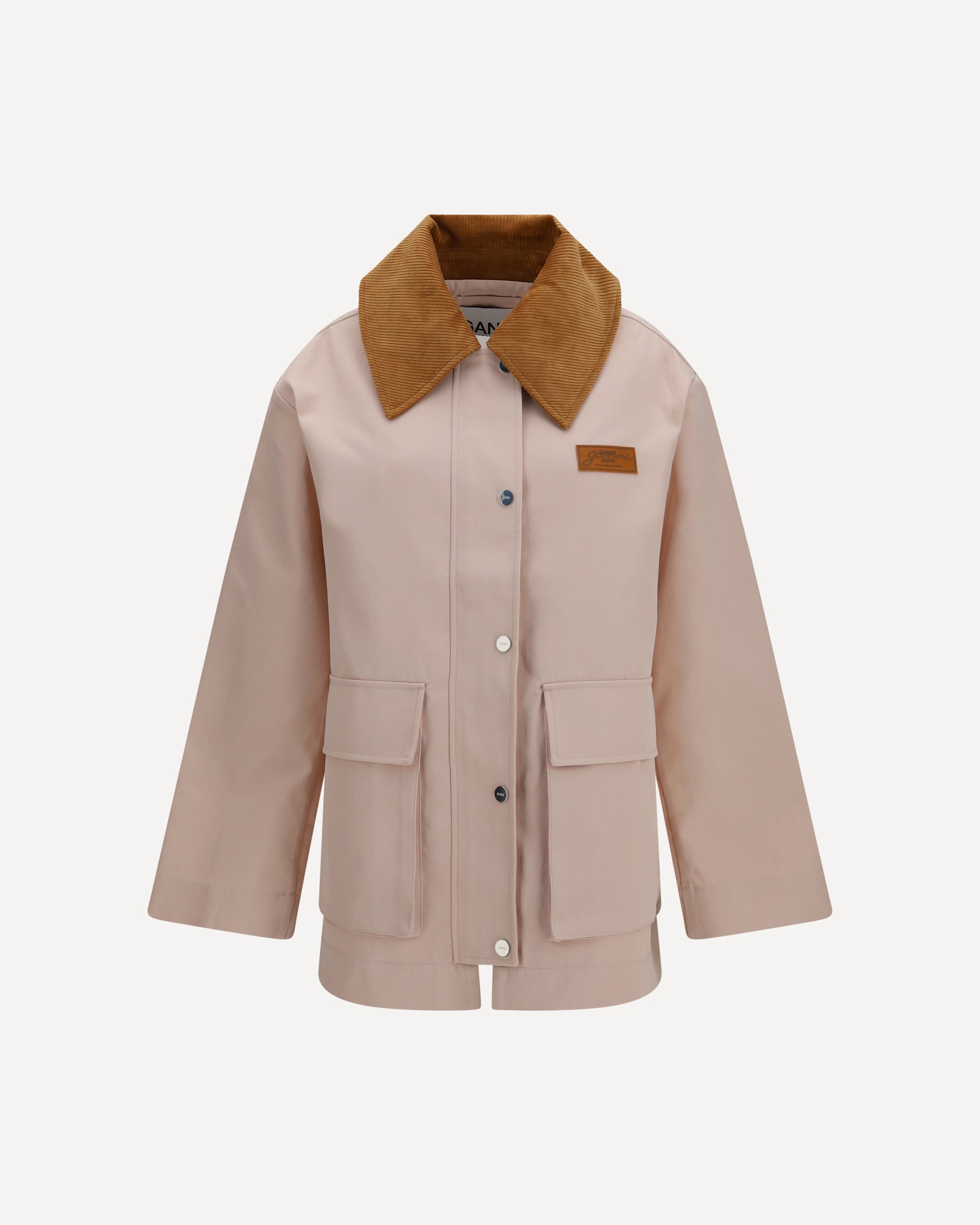 Ganni Twill Jacket with suede details