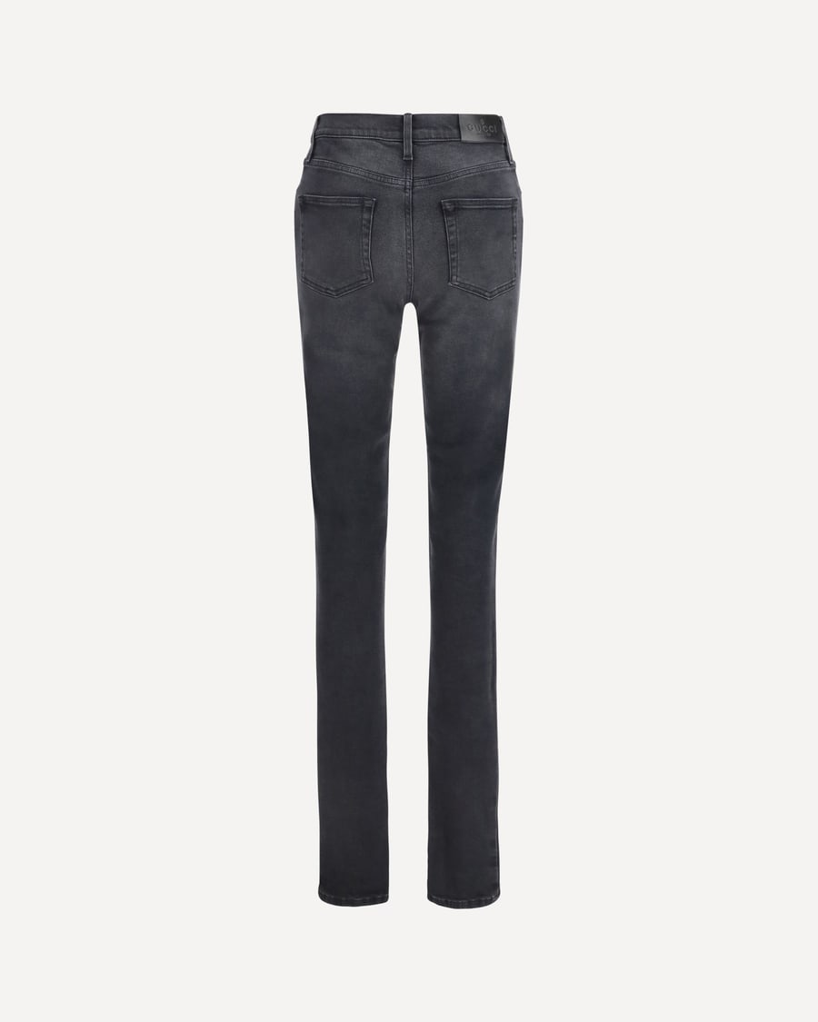 Gucci Skinny washed cotton denim Jeans, view 4