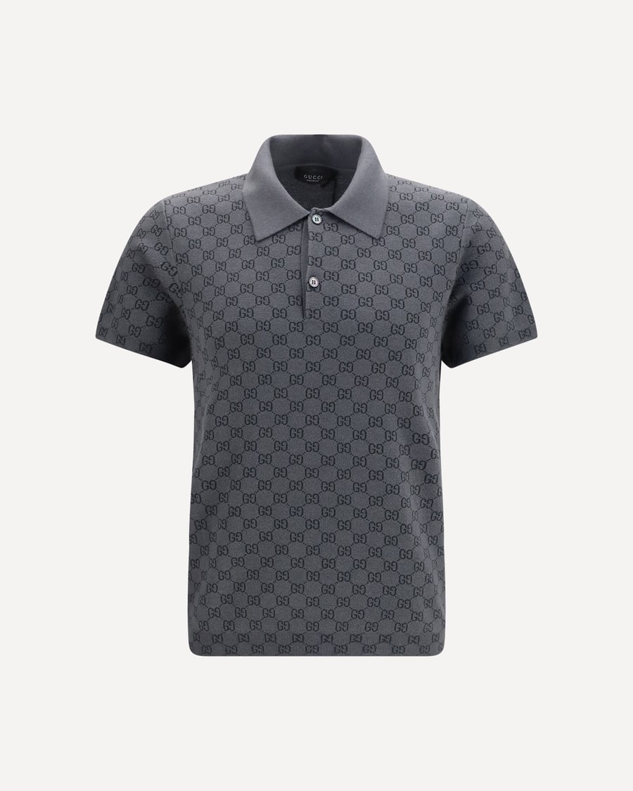 Gucci GG jacquard wool and silk Polo Shirt