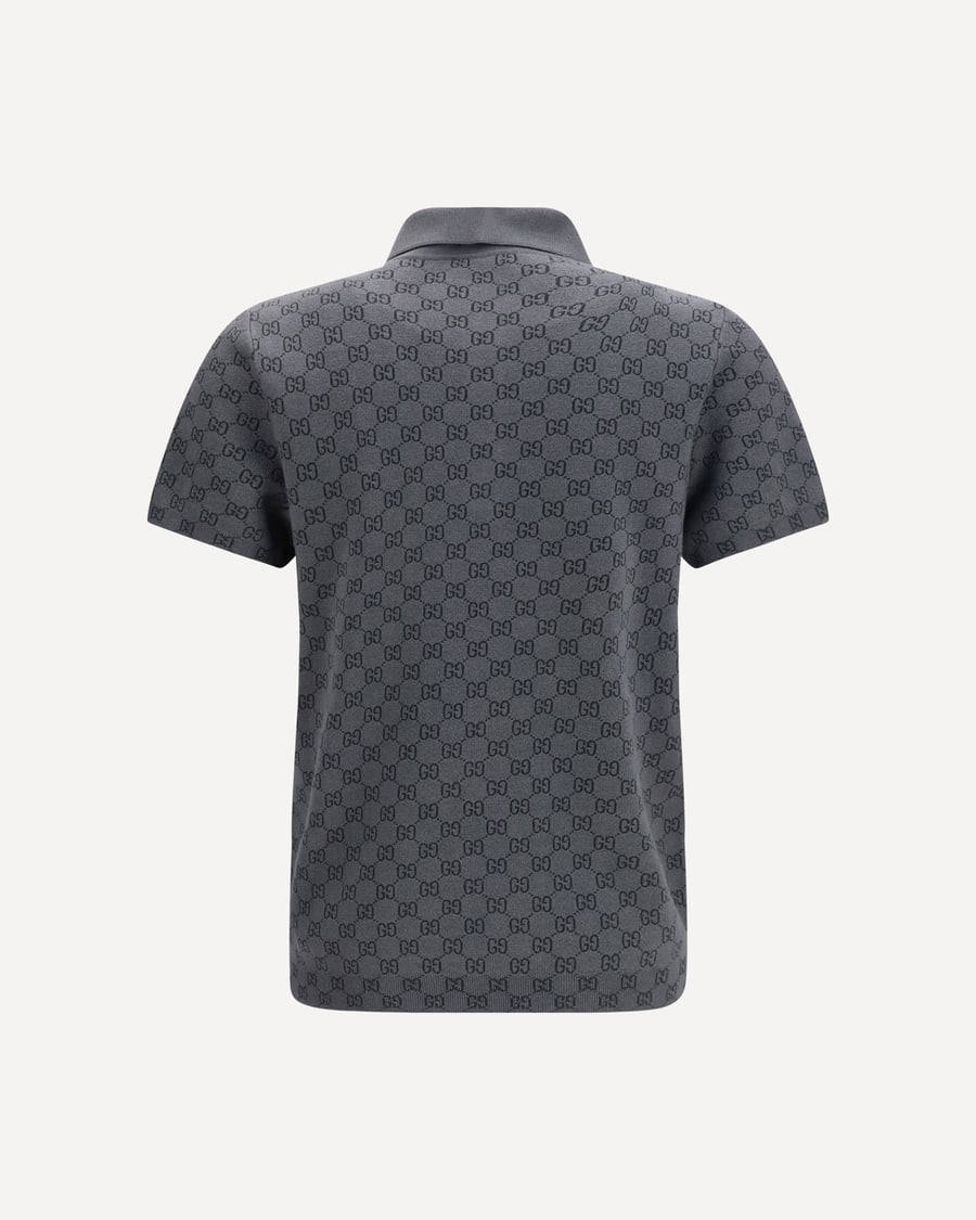 Gucci GG jacquard wool and silk Polo Shirt, view 4