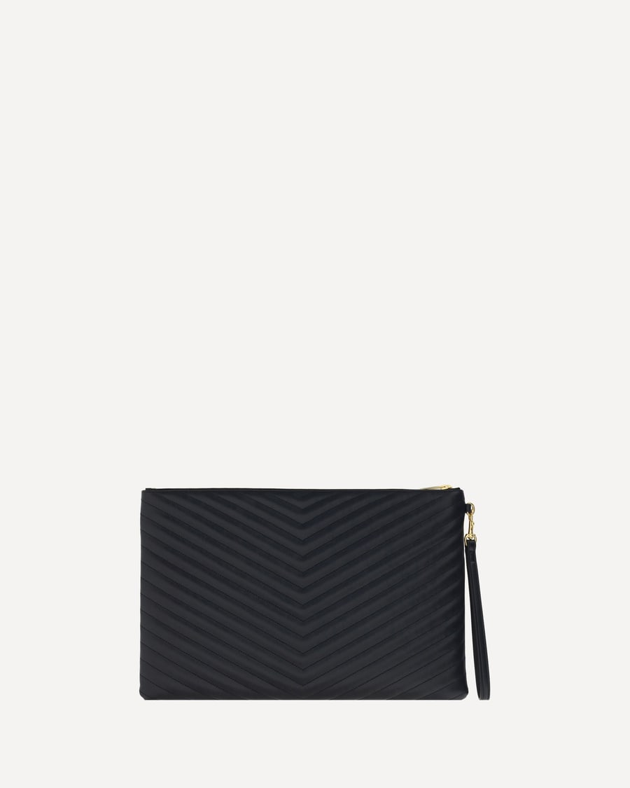 Saint Laurent Leather Pouch, view 2