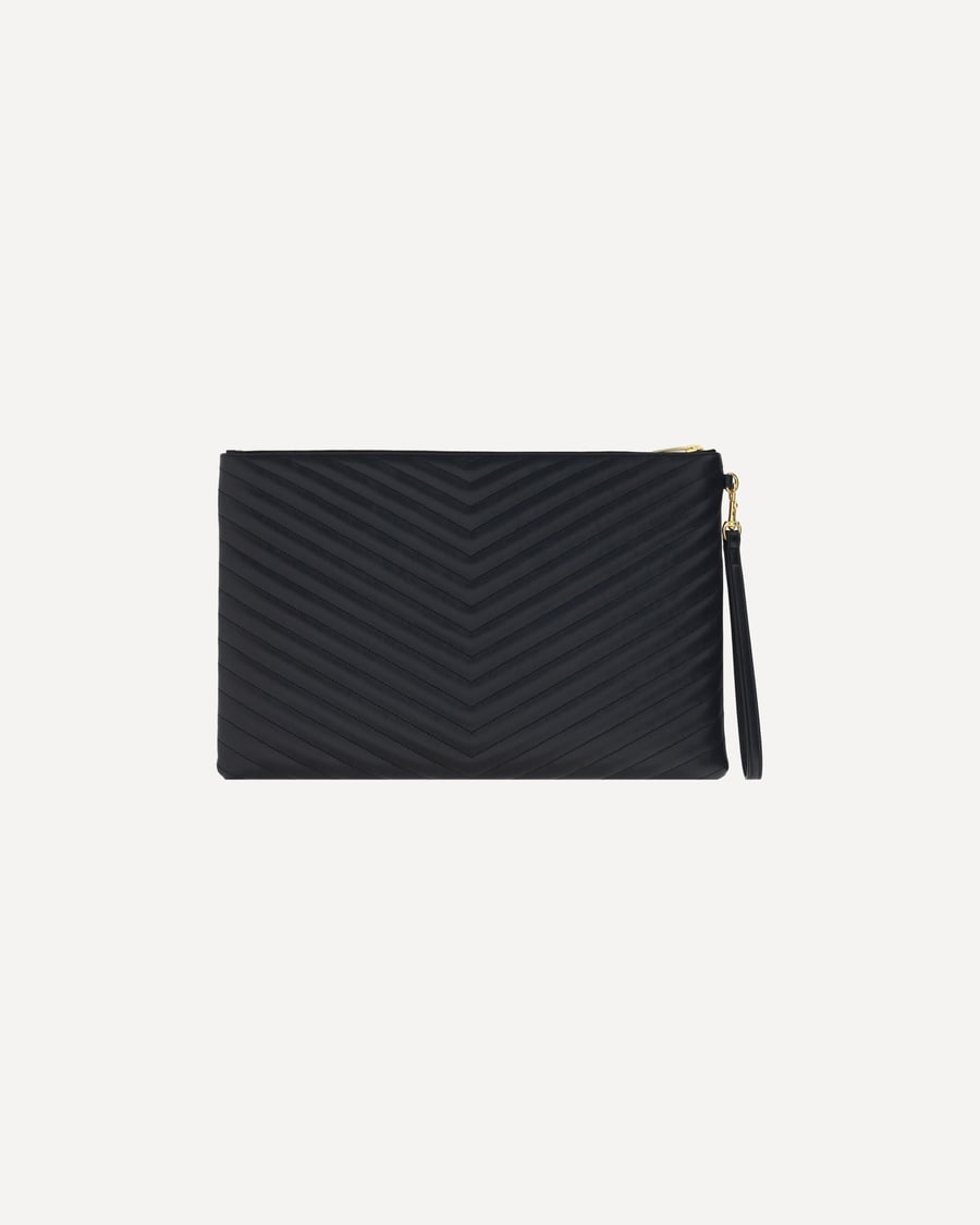 Saint Laurent Leather Pouch, view 4