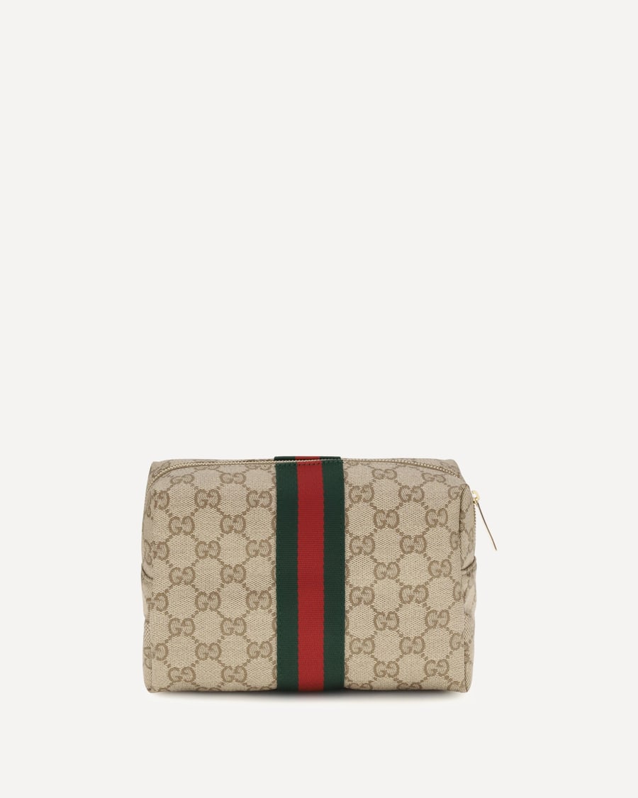 Gucci Medium Beauty Case with Web stripe