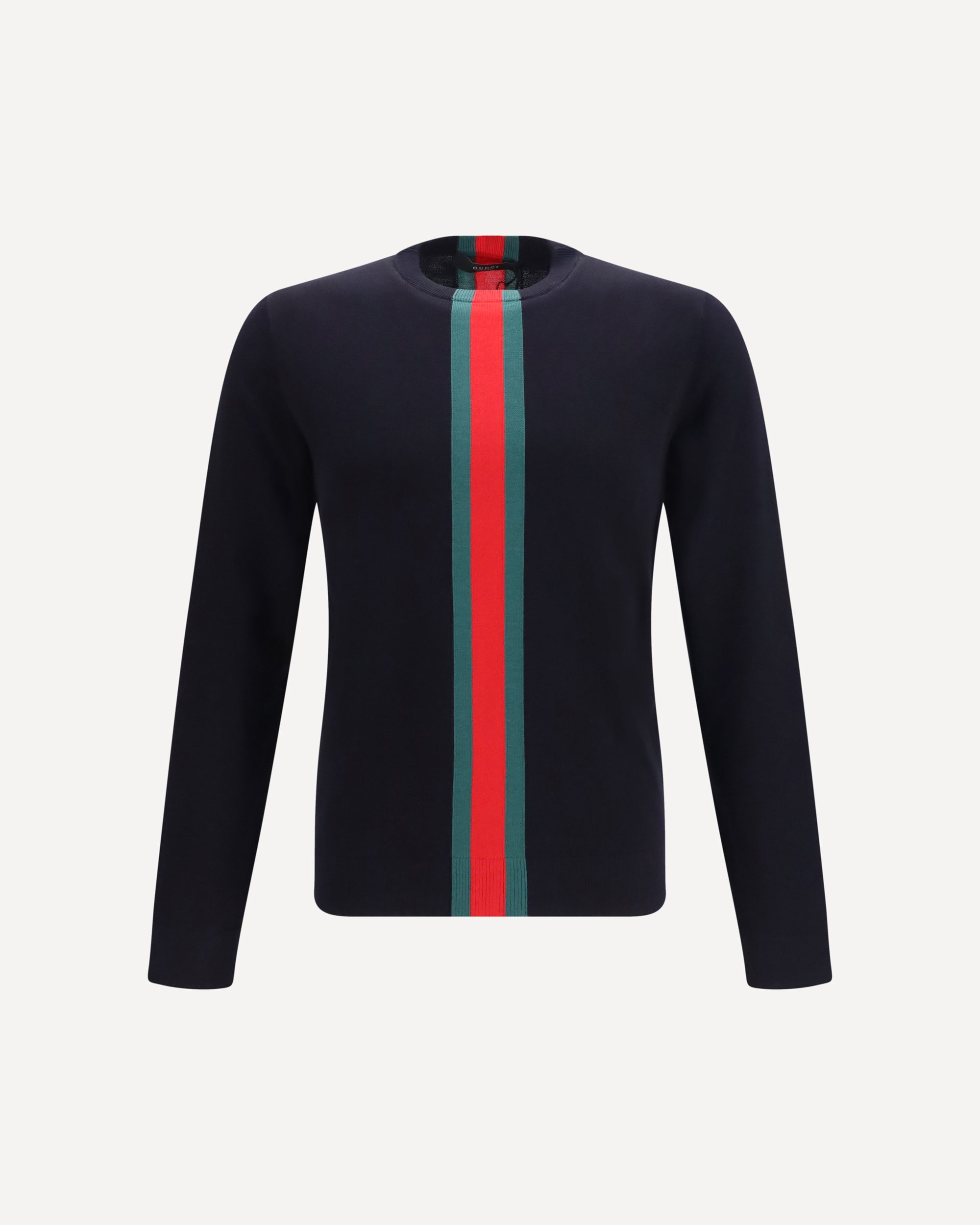 Gucci Knitted cotton Sweater with Web intarsi