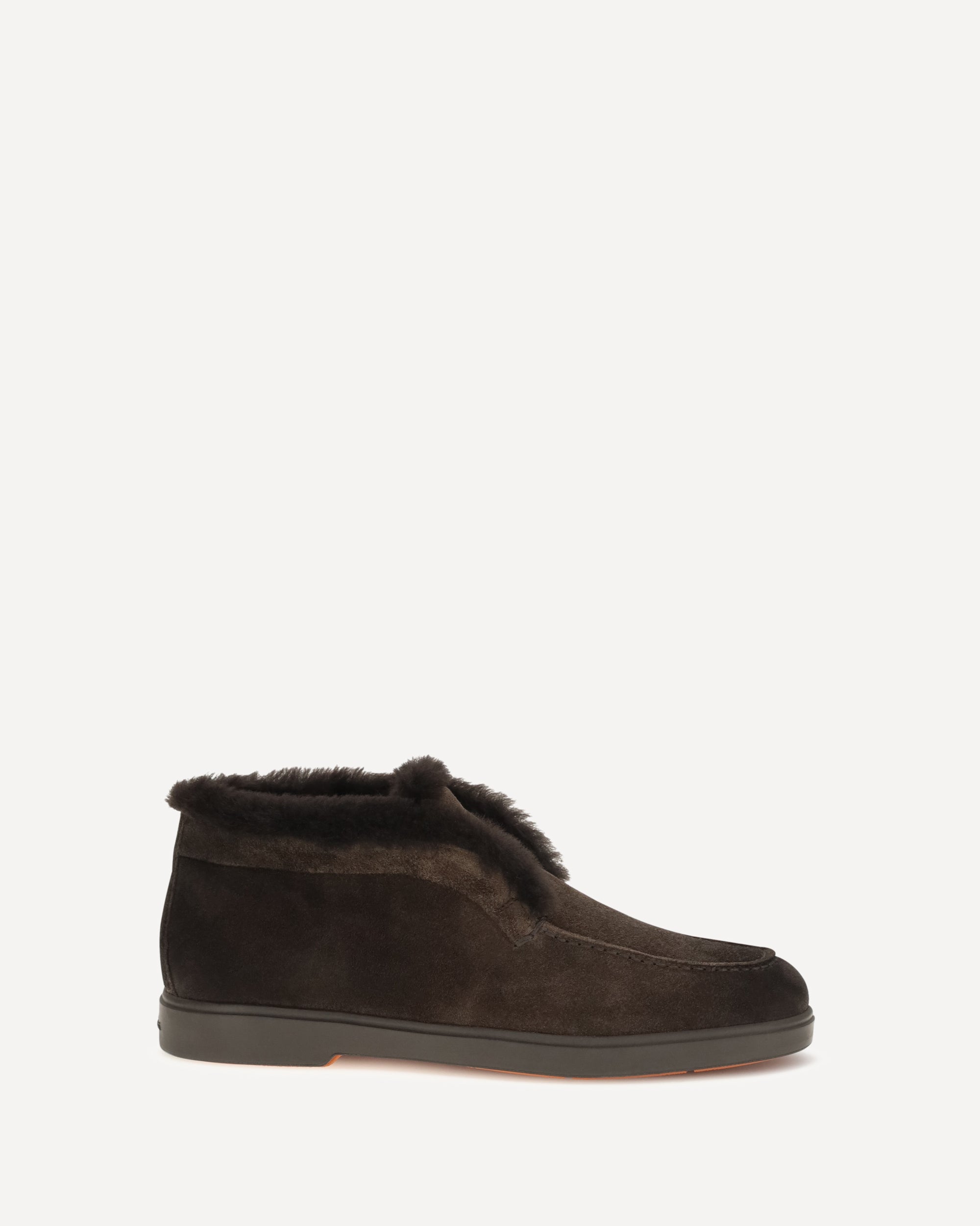SANTONI Suede shearling Ankle Boots