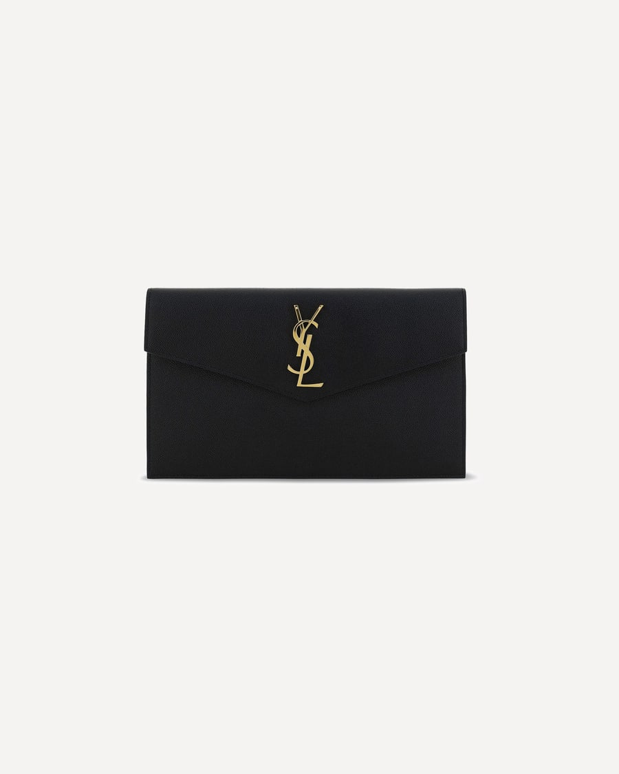Saint Laurent Leather Pochette, view 3