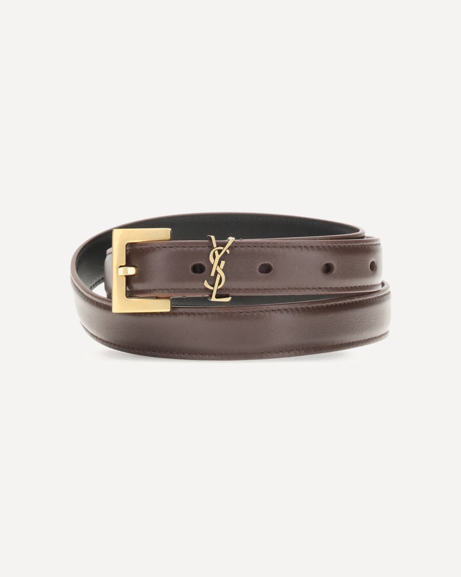 Saint Laurent Cassandre slim Belt, view 3