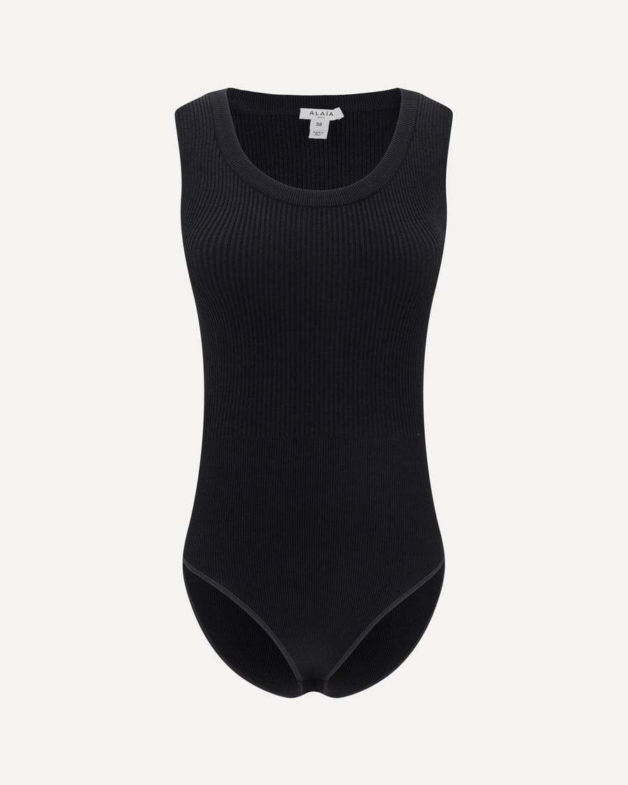 Alaïa Ribbed design Bodysuit, view 3