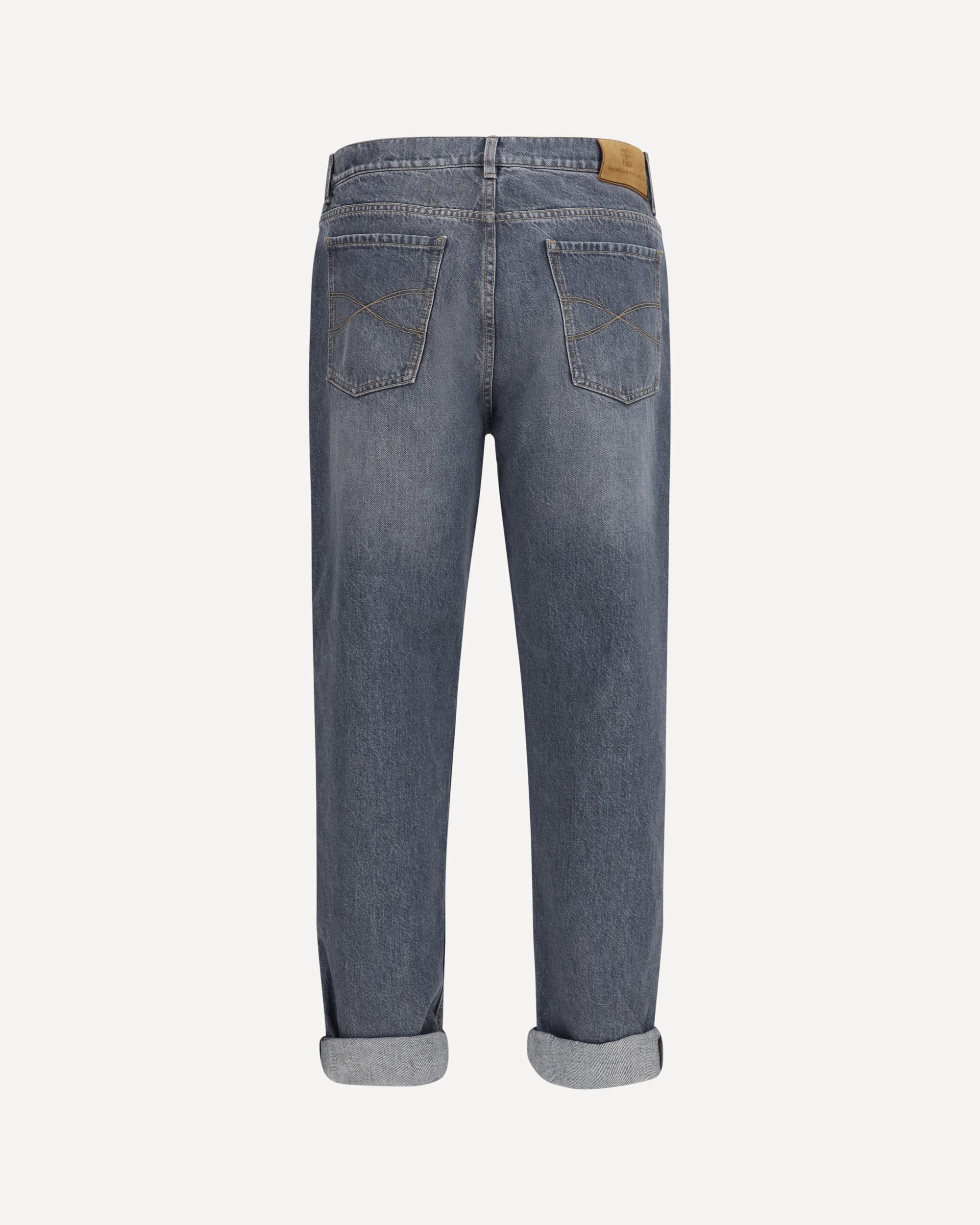Brunello Cucinelli Straight-leg turn-up Jeans, view 2