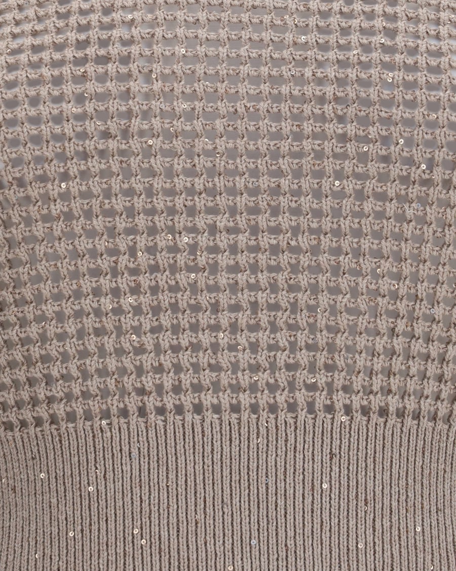 Brunello Cucinelli Perforated sequin Tank Top, view 5