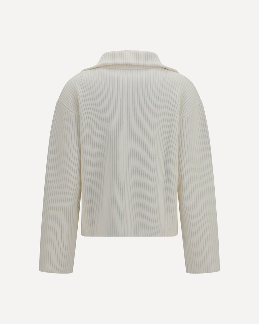 COURRÈGES Ribbed zip Sweater, view 4