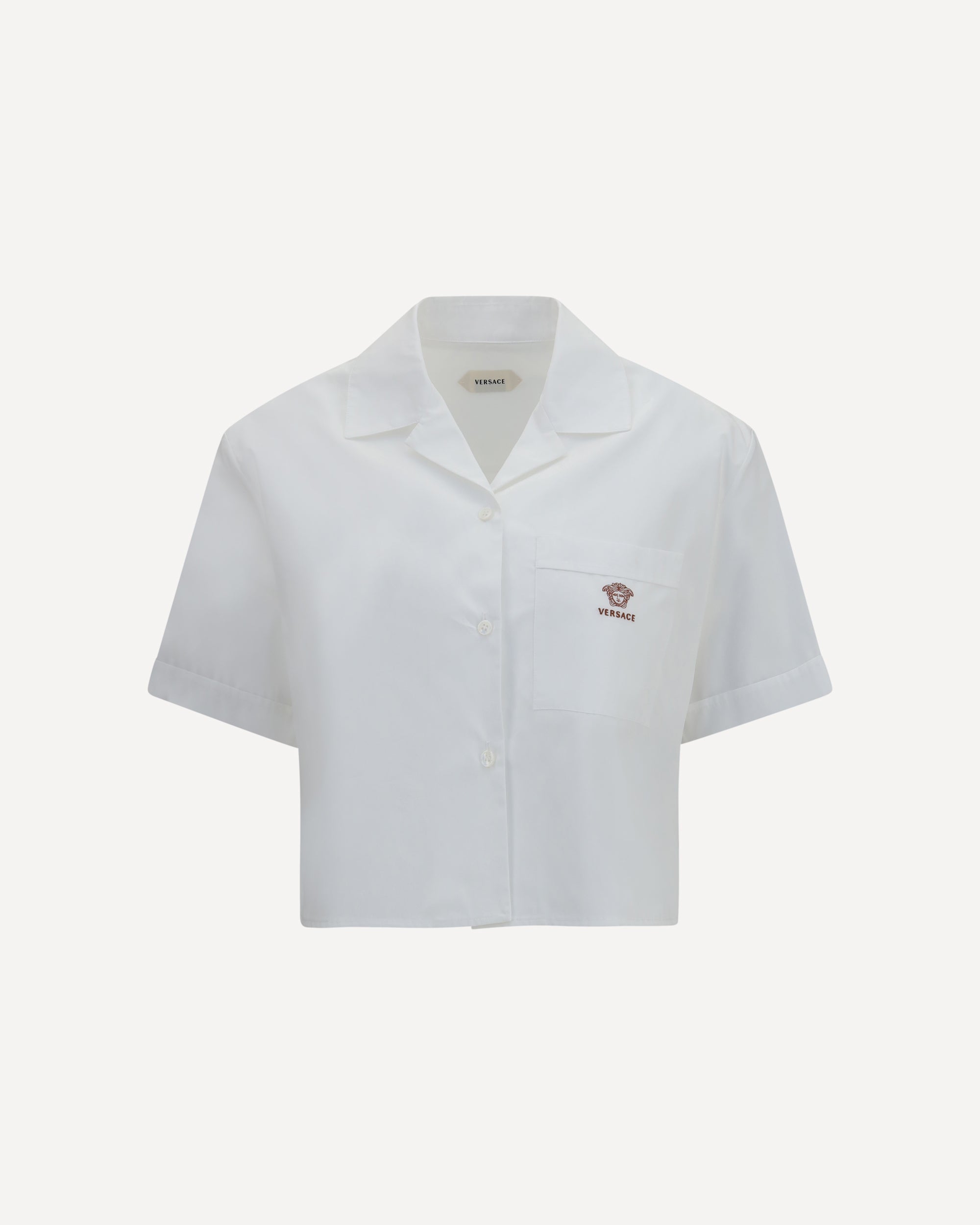 Versace Cropped cotton poplin Shirt