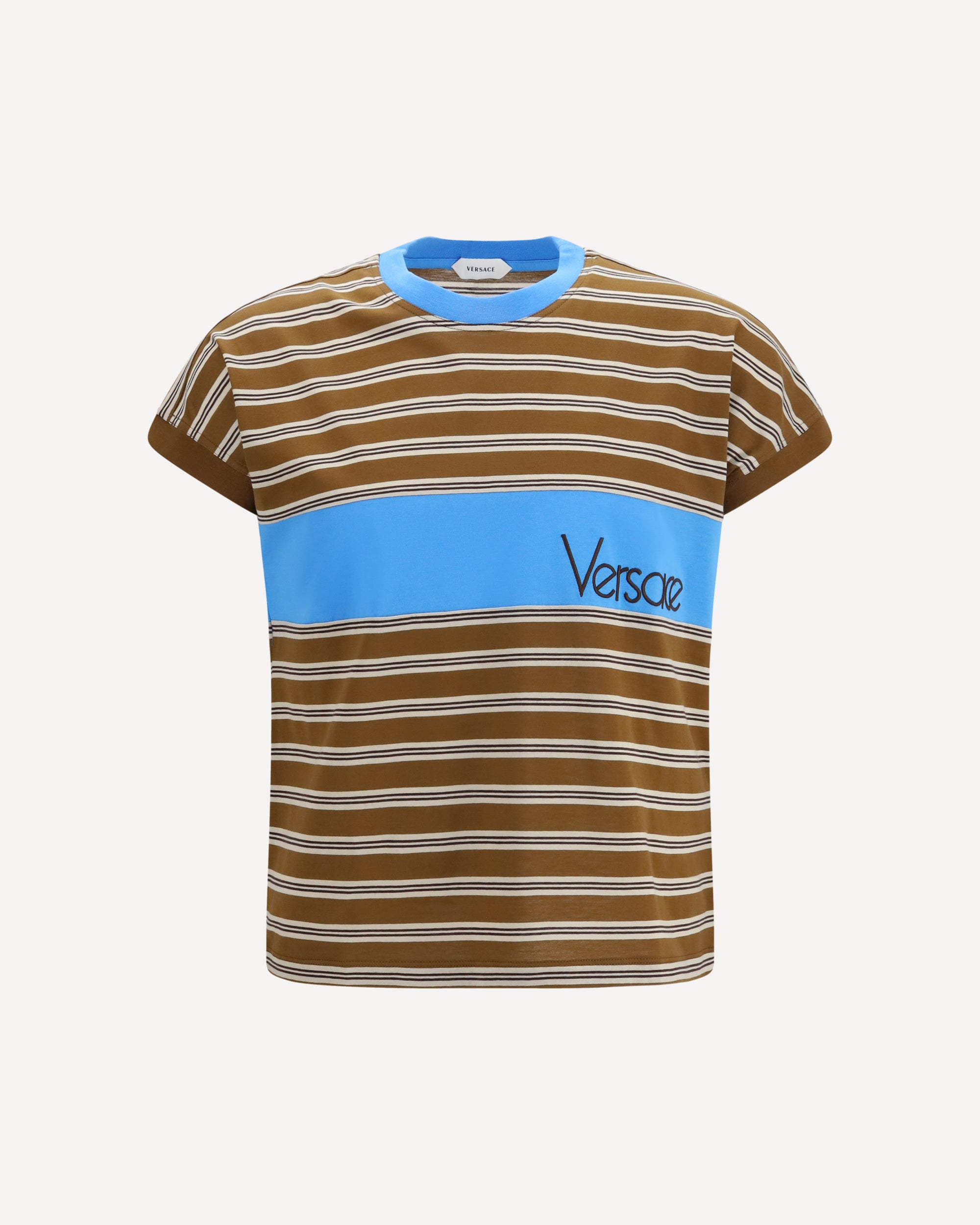 Versace Striped cotton T-shirt