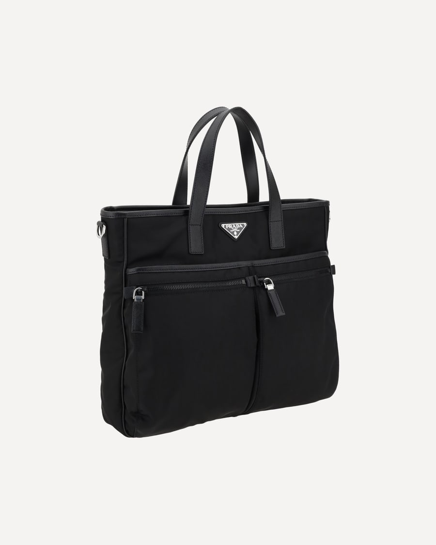 Prada Logoed Tote Bag, view 4