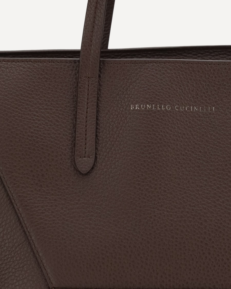 Brunello Cucinelli Leather Tote Bag, view 6