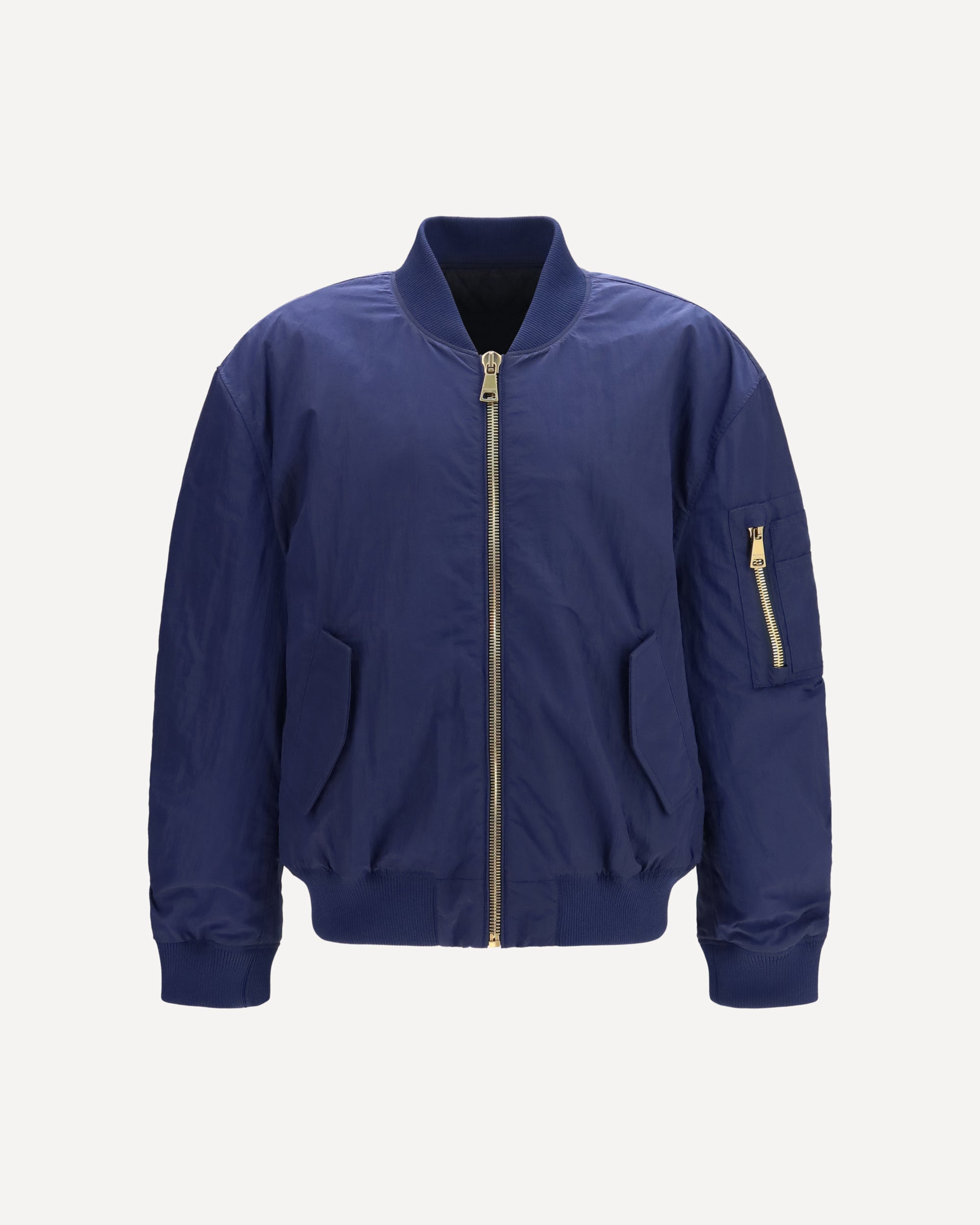 Balmain Nylon Bomber Jacket with embroidered back logo