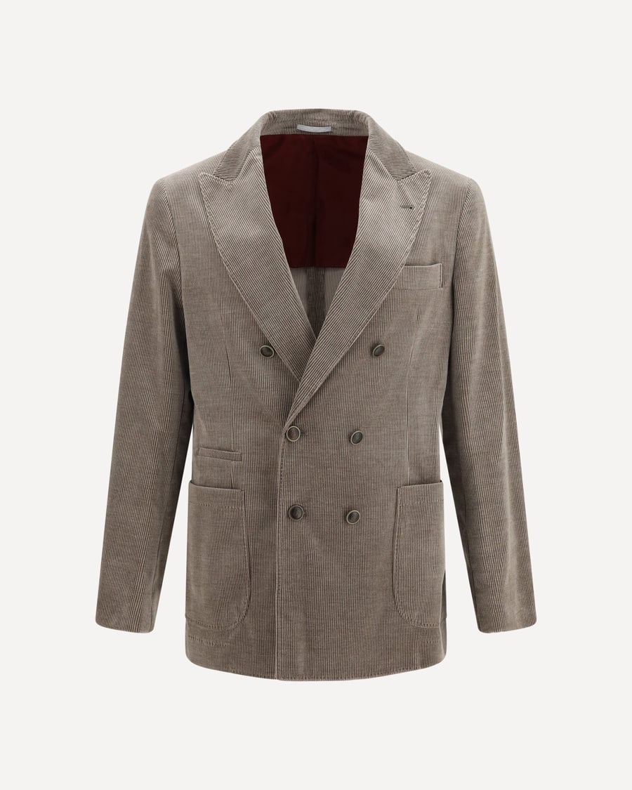 Brunello Cucinelli Double-breasted corduroy Jacket, view 3