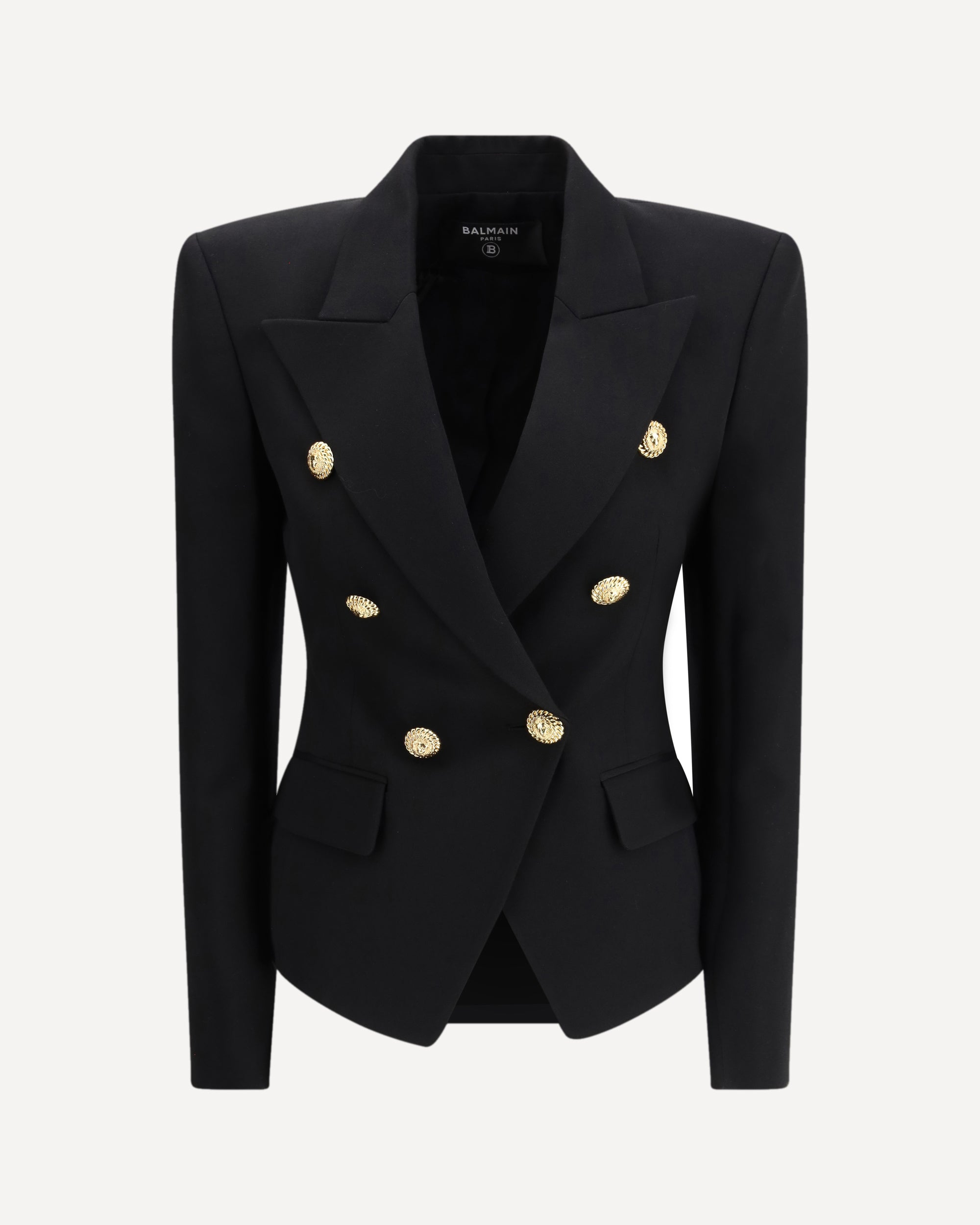 Balmain 6 Buttons Fitted Grain De Poudre Jacket