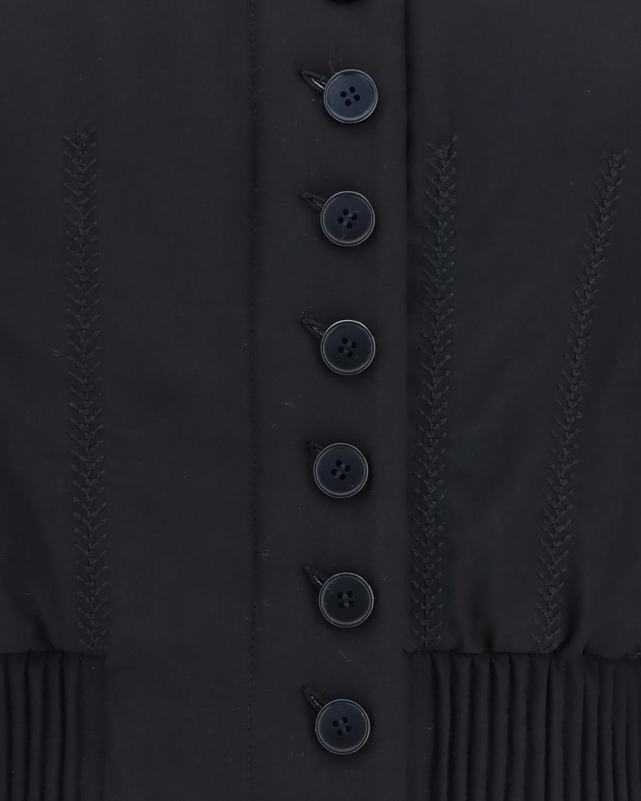 Alexander McQueen Buttoned Bomber Jacket with visible stitching, view 5