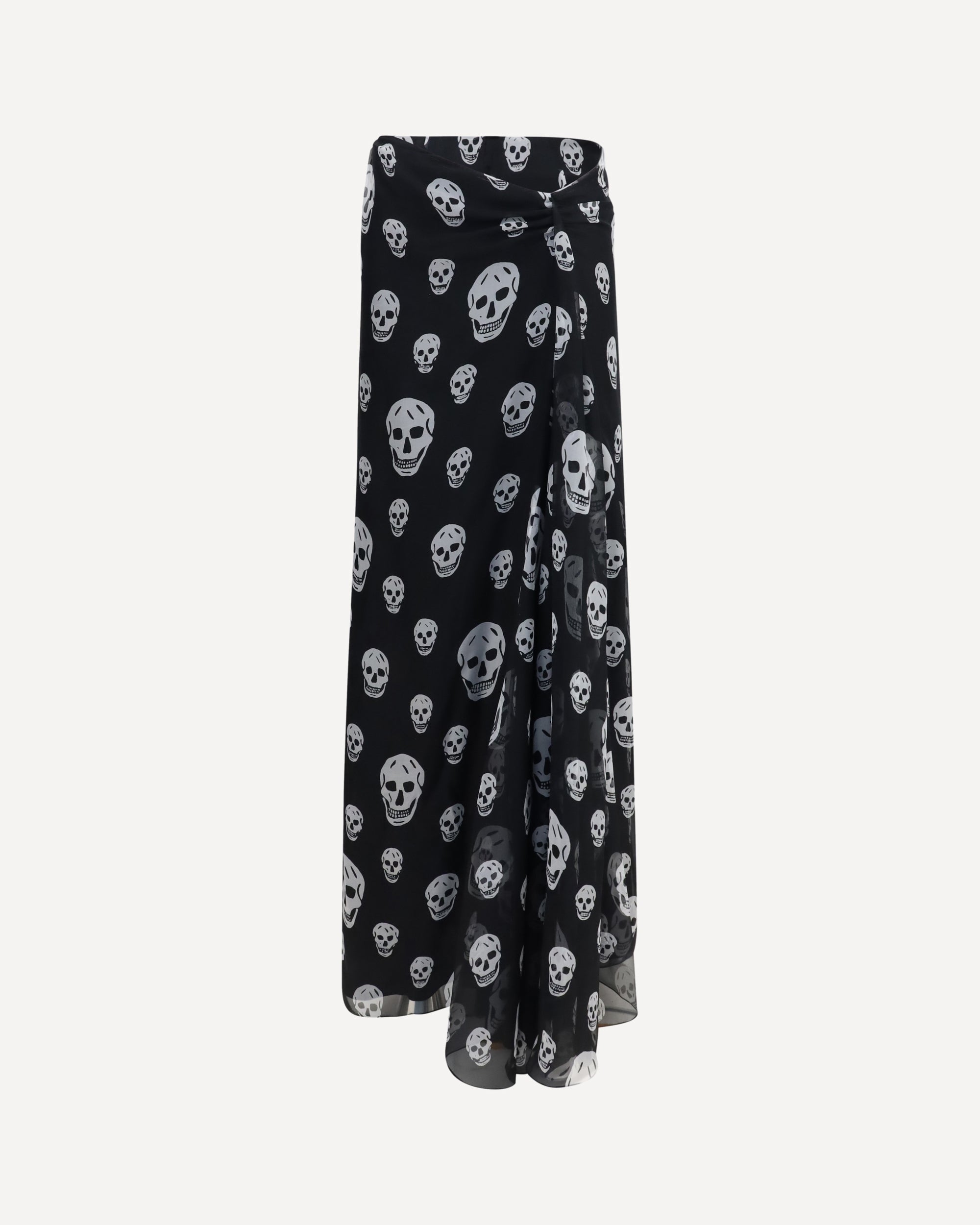 Alexander McQueen Draped long skull Skirt