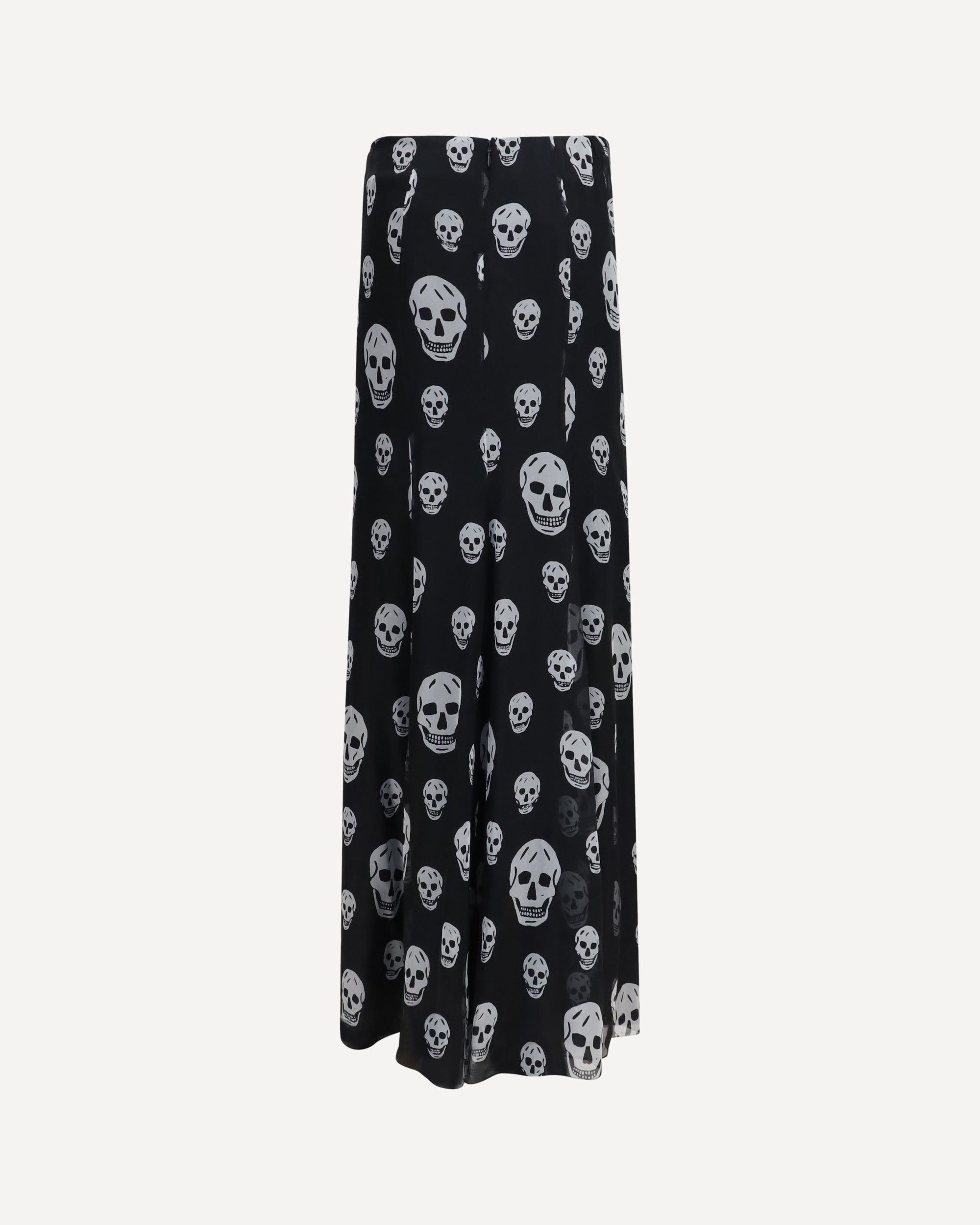 Alexander McQueen Draped long skull Skirt, view 2