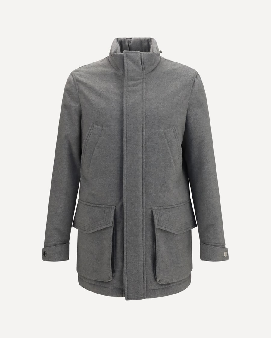 Brunello Cucinelli Cashmere Jacket with zip and buttons, view 3