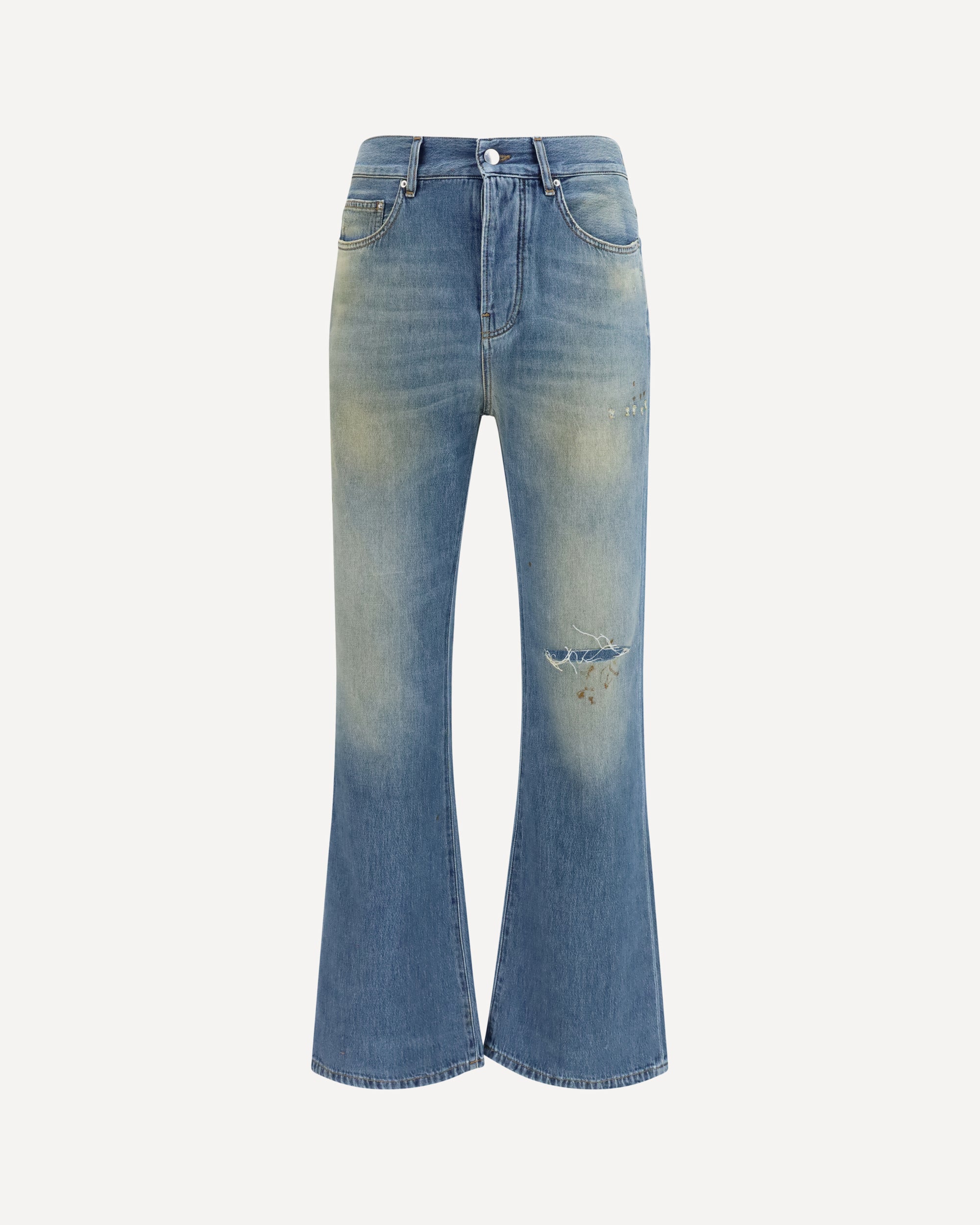 Amiri Slash flared distressed Jeans