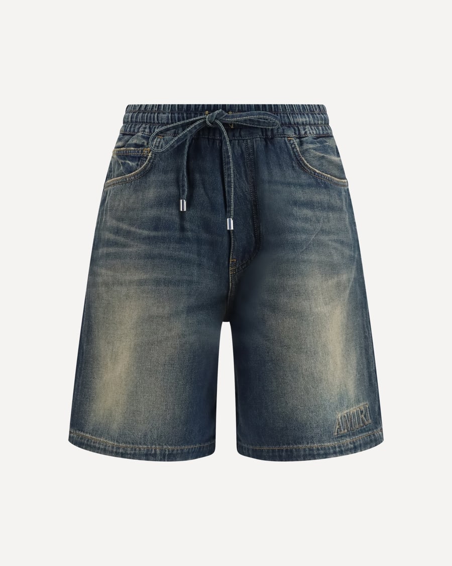 Amiri Drawstring denim Shorts, view 3