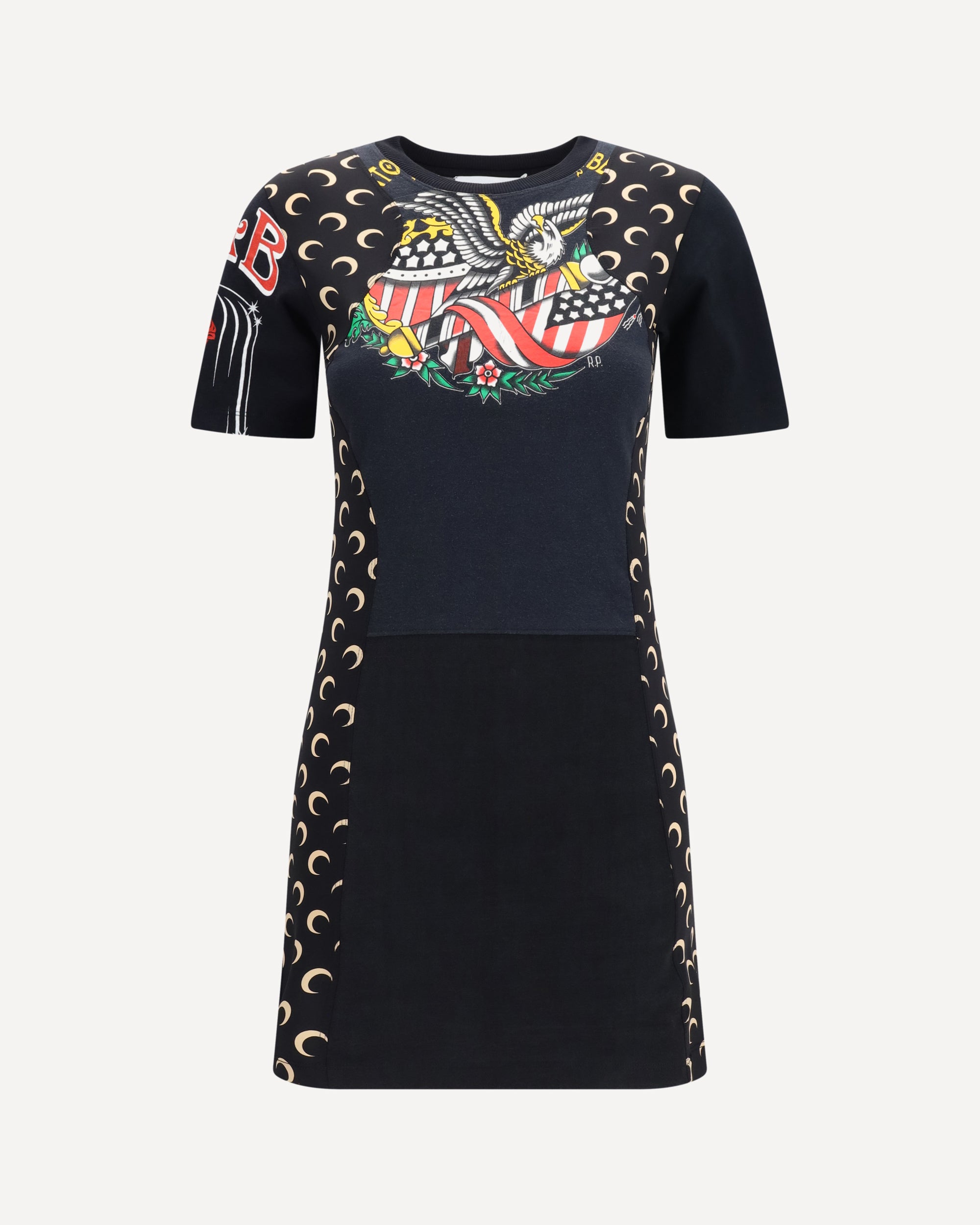 MARINE SERRE Fitted recycled jersey Dress