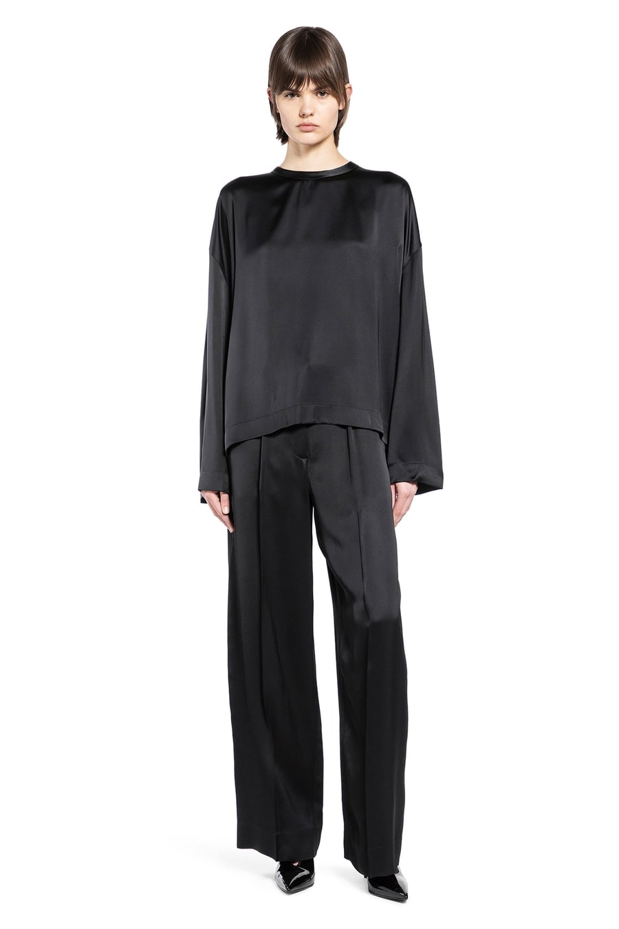 Toteme Boxy Satin Top, view 4