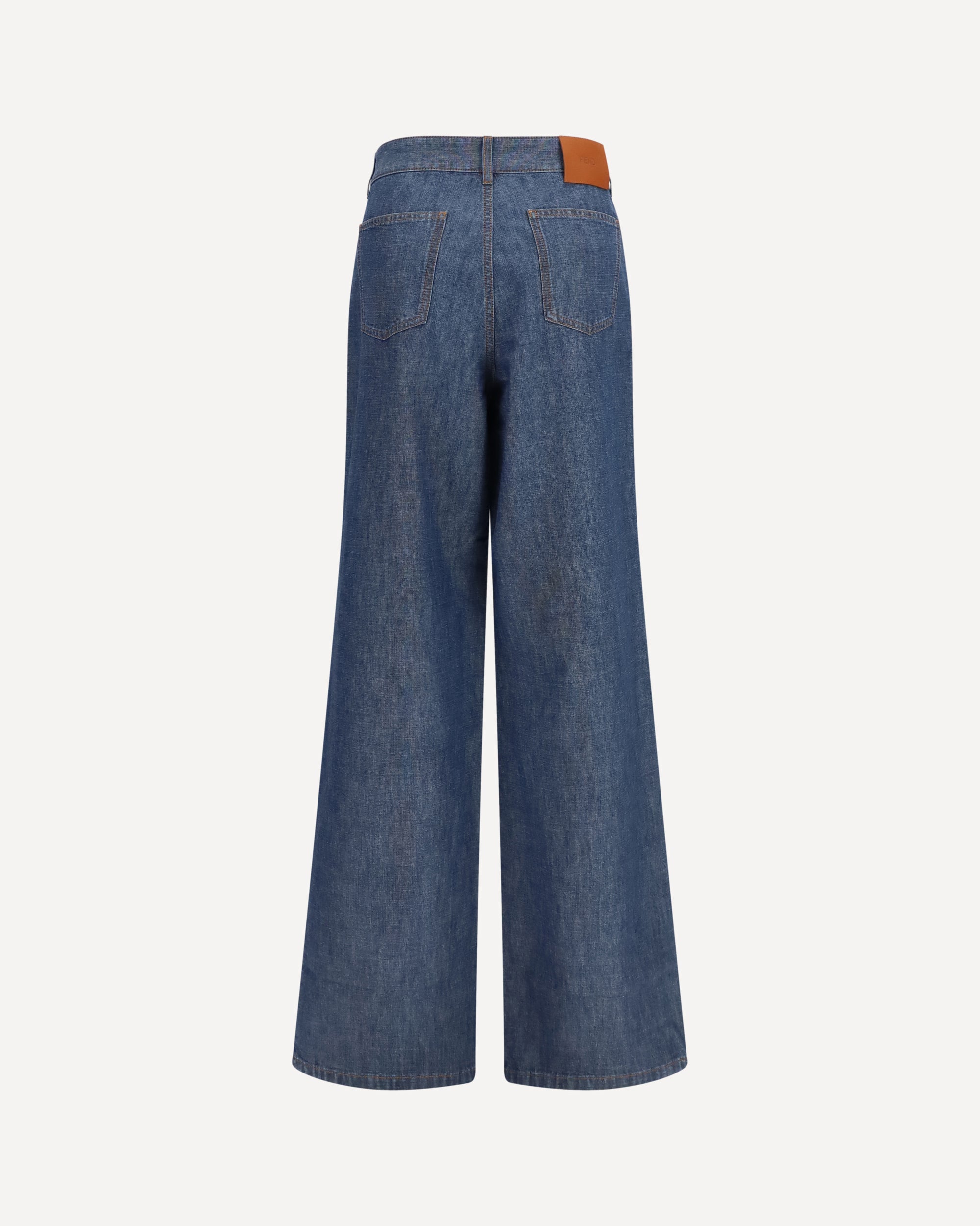 Fendi Wide-leg chambray Jeans, view 2