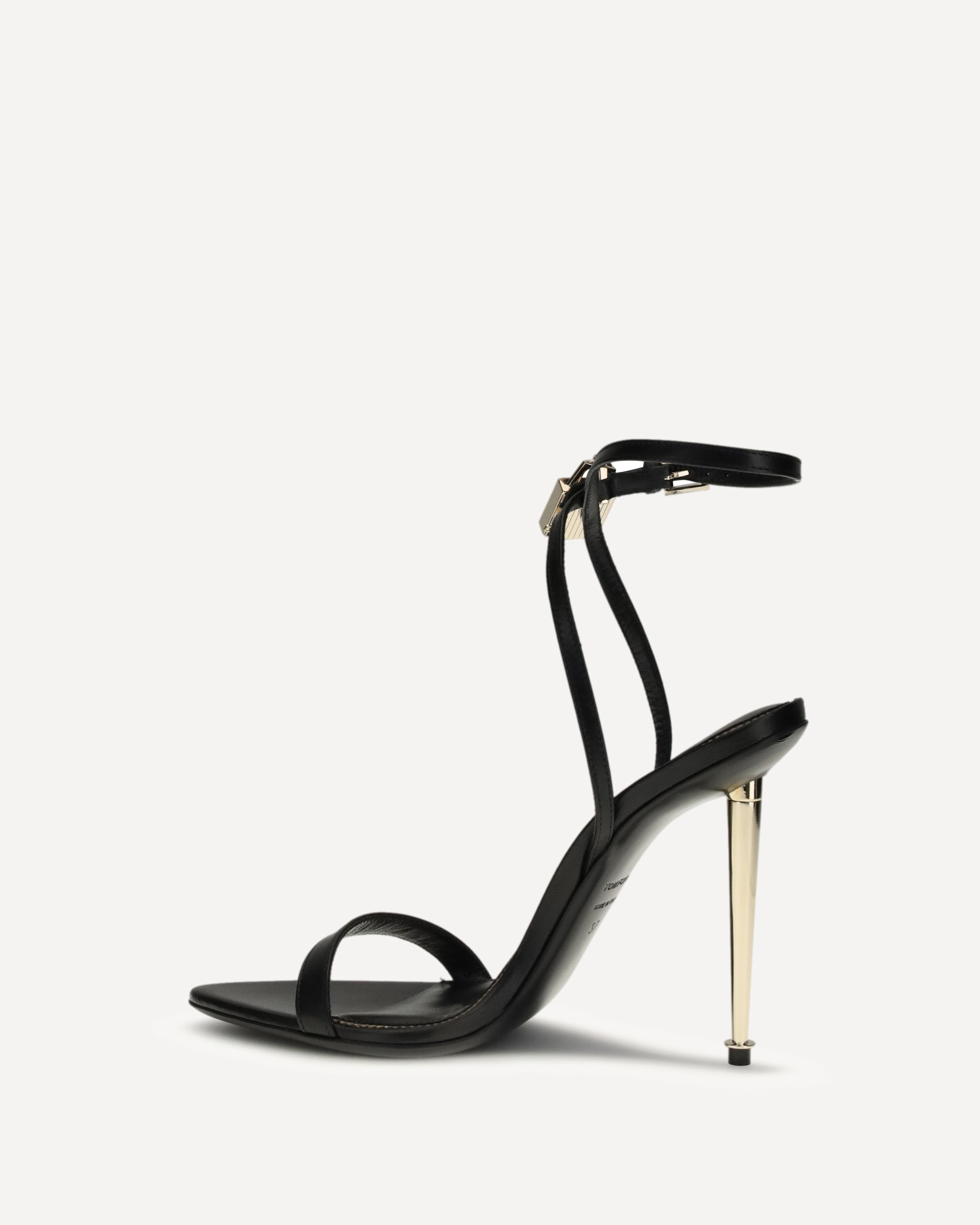Tom Ford Padlock Pointy Naked heeled Sandals, view 2