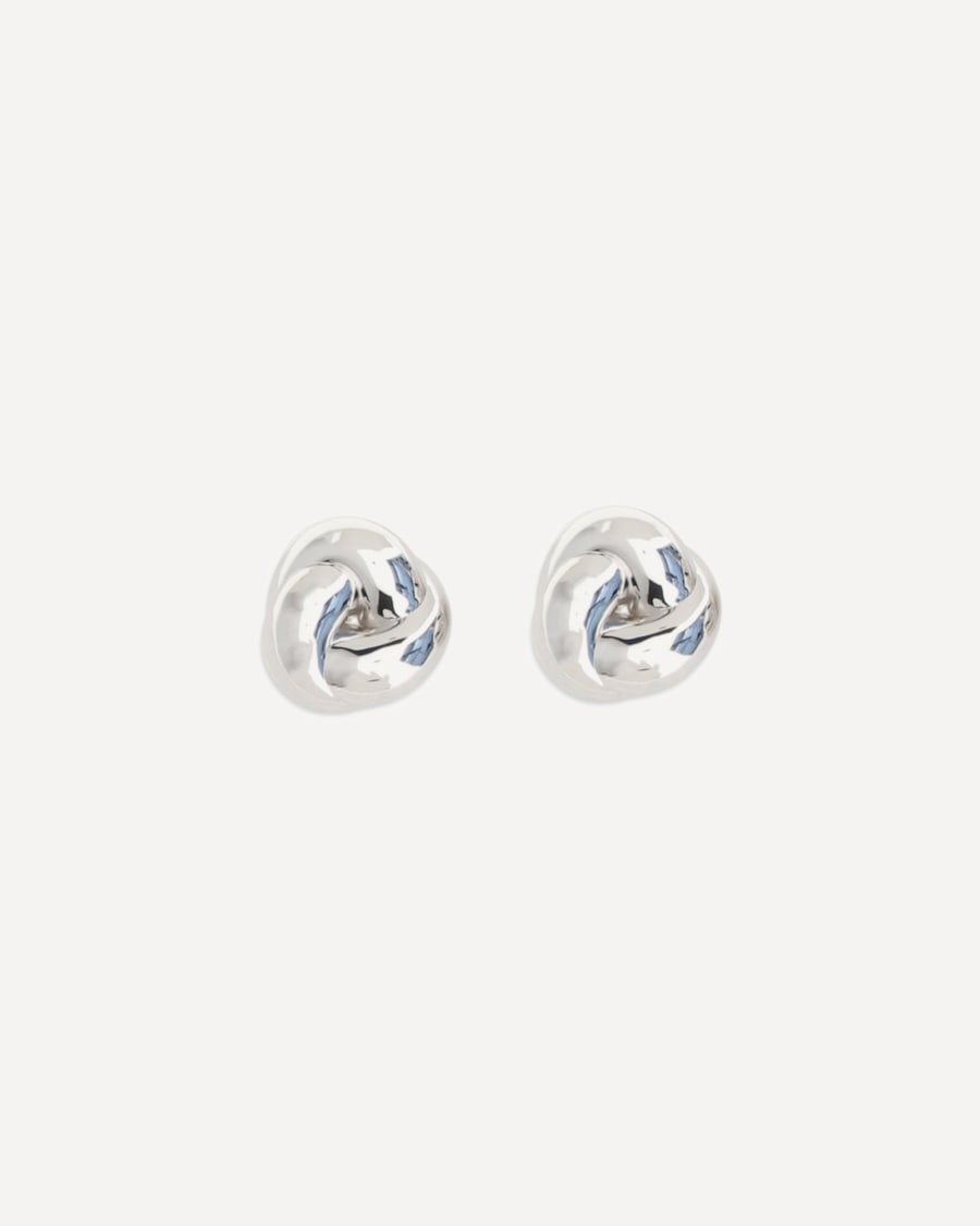 self-portrait Silver knot Earrings