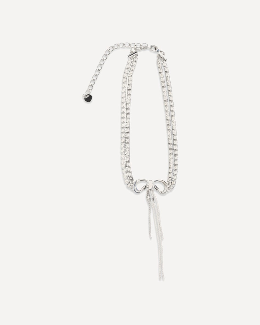 self-portrait Crystal double bow Choker, view 2
