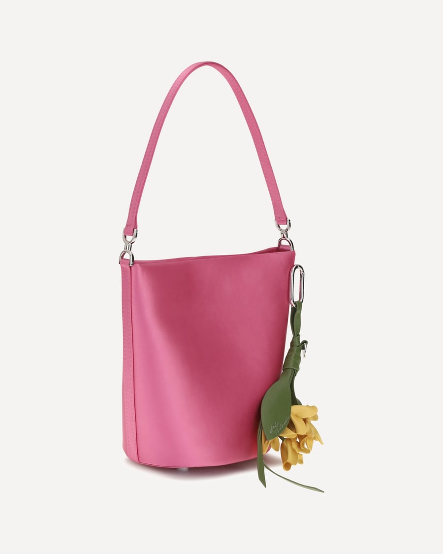 self-portrait Satin Bucket Bag, view 4