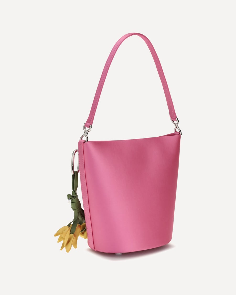 self-portrait Satin Bucket Bag, view 5