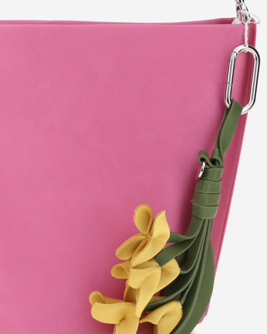 self-portrait Satin Bucket Bag, view 6