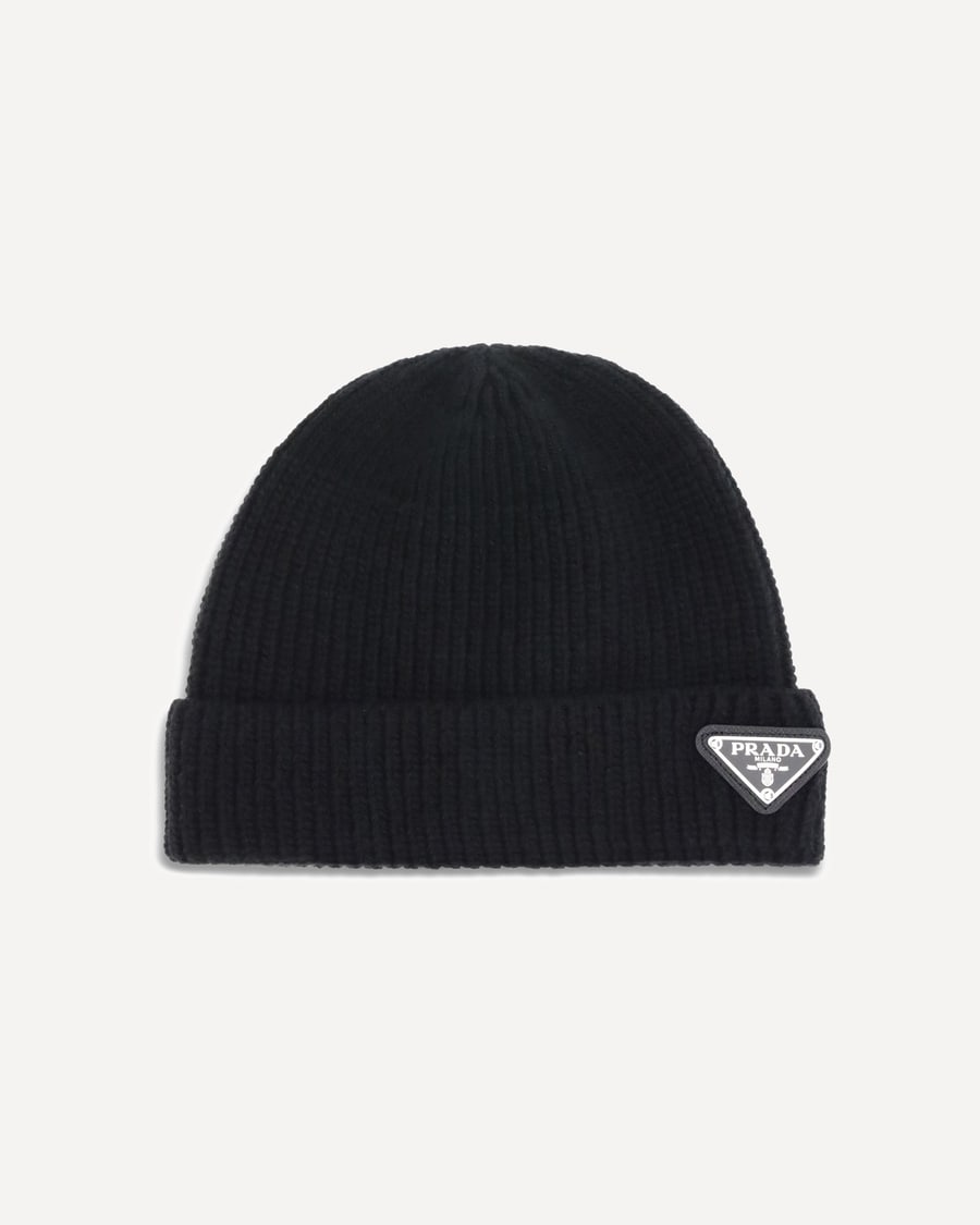 Prada Beanie Hat with logo, view 3