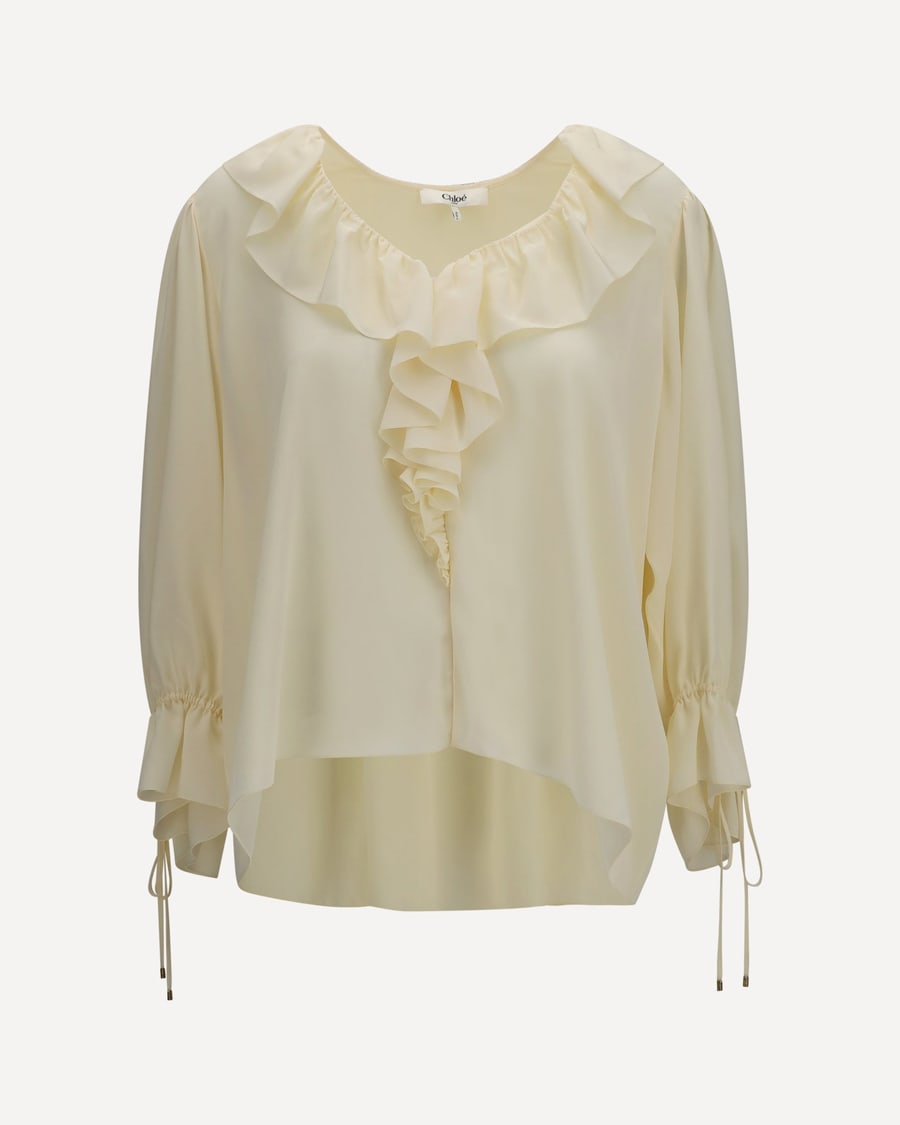 Chloé Ruffled V-Neck Shirt