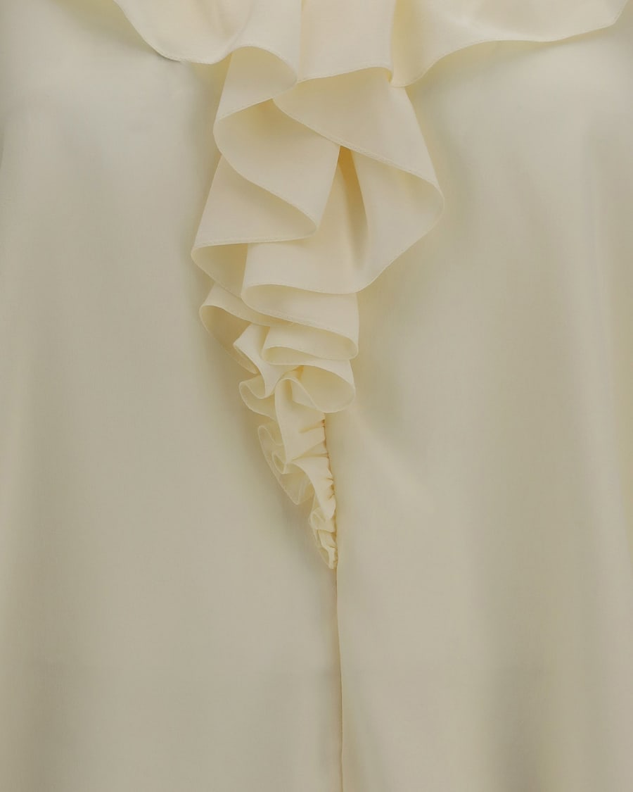 Chloé Ruffled V-Neck Shirt, view 5
