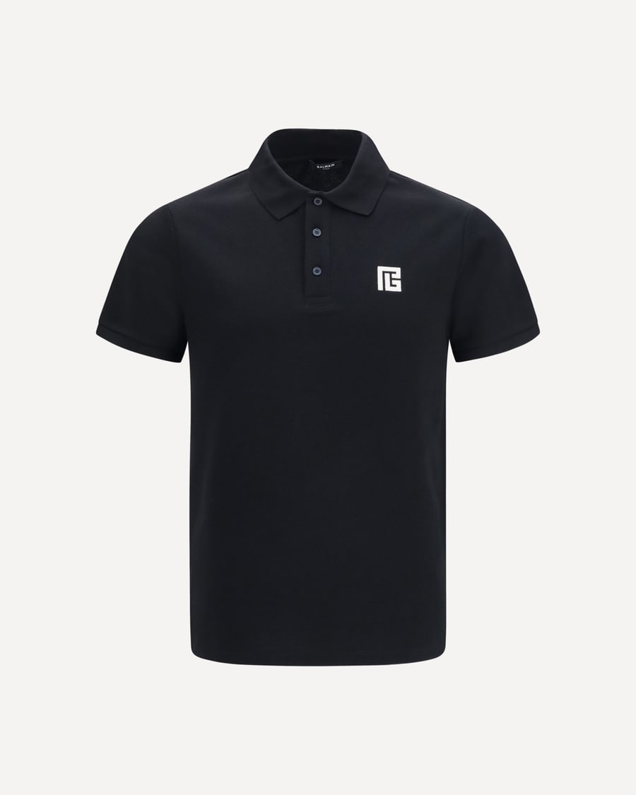Balmain PB embroidered logo Polo