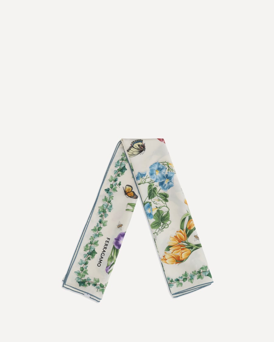 Ferragamo Eden print Silk Scarf, view 2