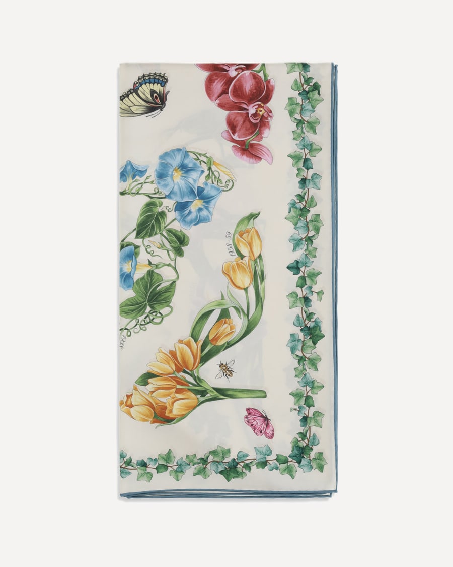 Ferragamo Eden print Silk Scarf, view 3