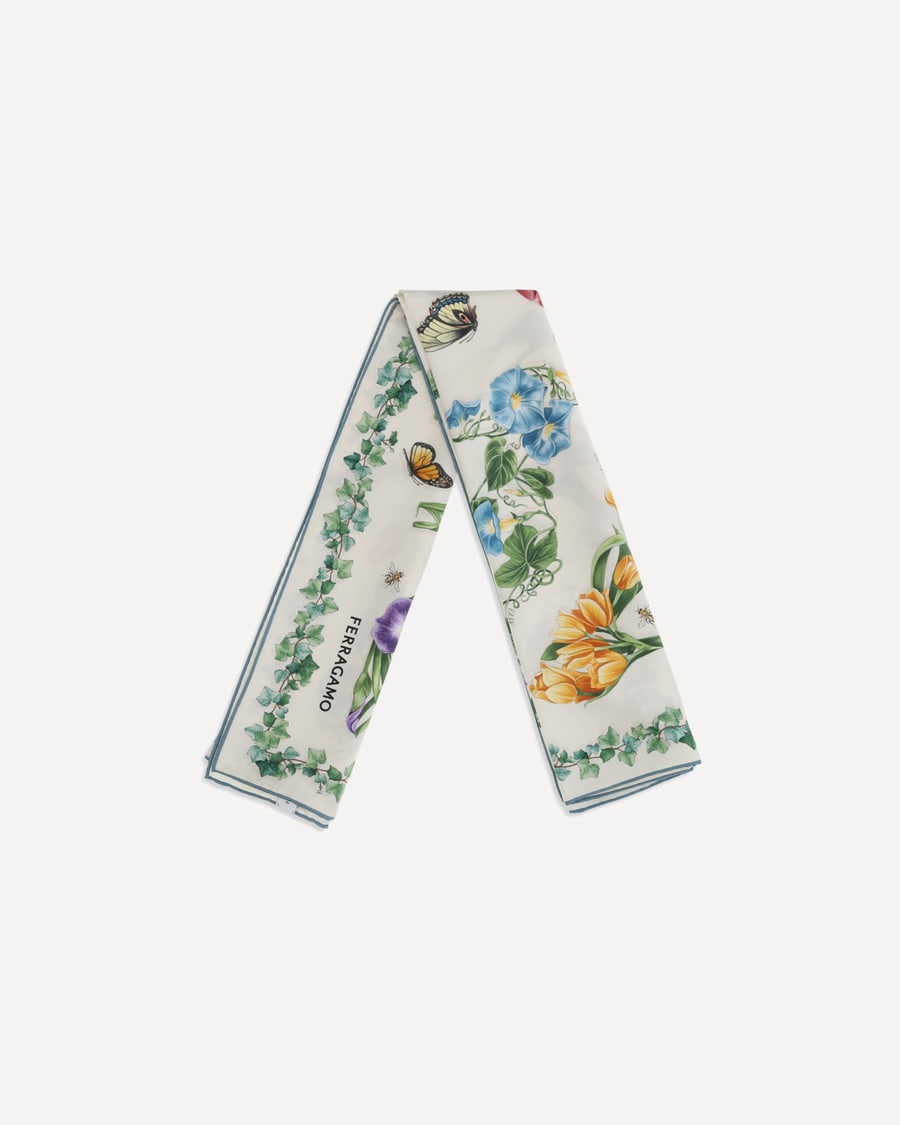 Ferragamo Eden print Silk Scarf, view 4