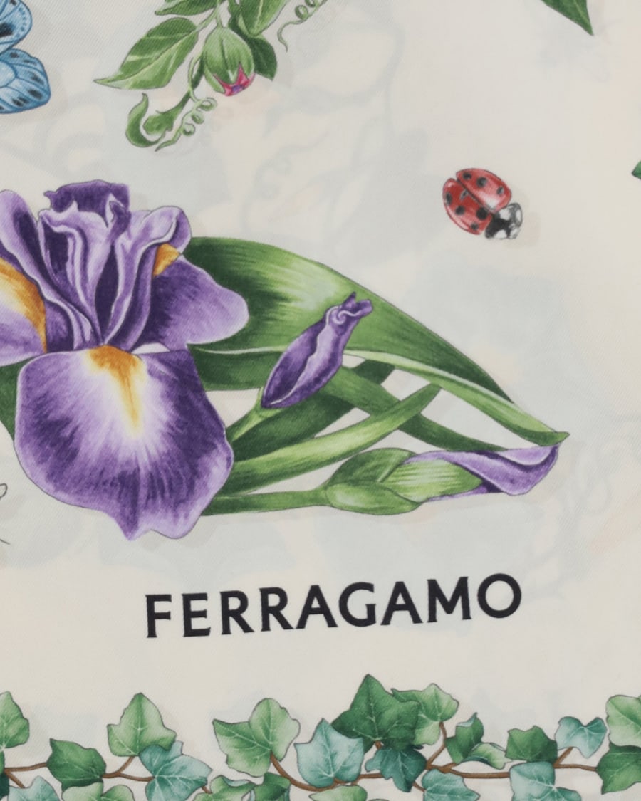 Ferragamo Eden print Silk Scarf, view 5